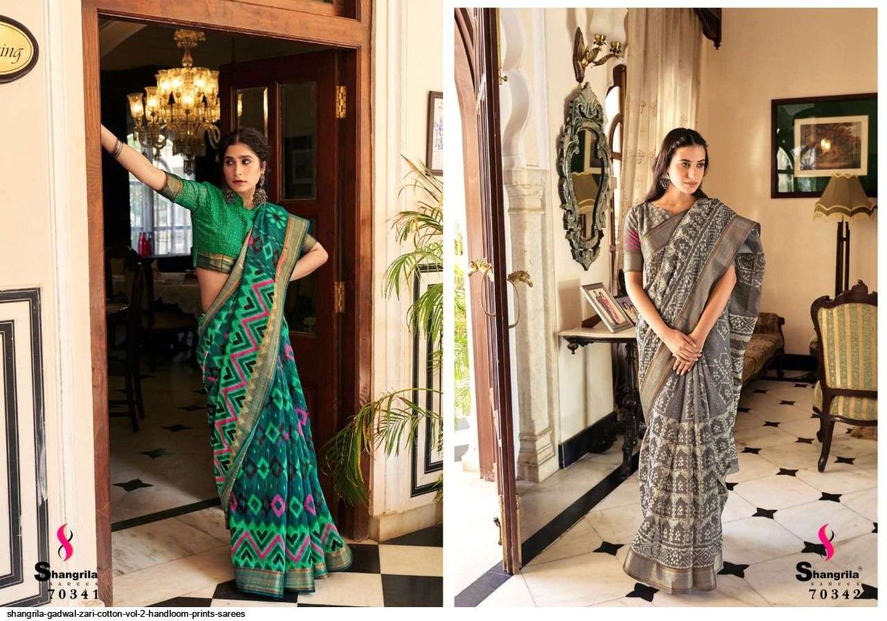 GADWAL ZARI COTTON VOL-2 BY SHANGRILA 70331 TO 70342 SERIES INDIAN TRADITIONAL WEAR COLLECTION BEAUTIFUL STYLISH FANCY COLORFUL PARTY WEAR & OCCASIONAL WEAR HANDLOOM SAREES AT WHOLESALE PRICE