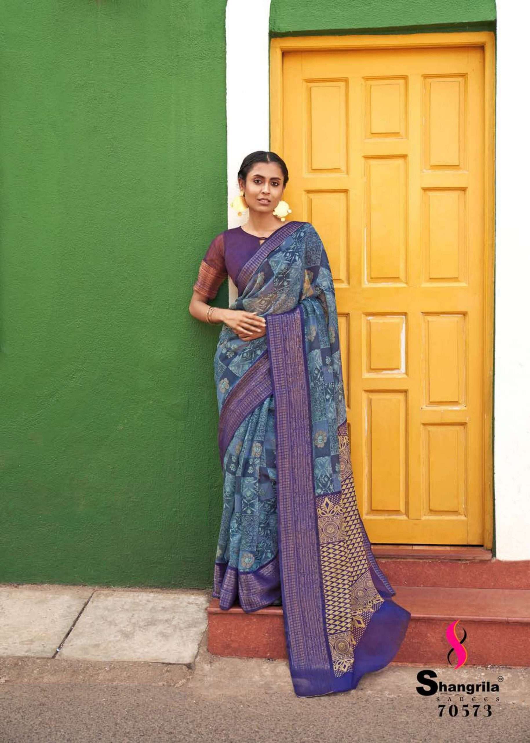 MUGDHA COTTON VOL-2 BY SHANGRILA 70571 TO 70582 SERIES INDIAN TRADITIONAL WEAR COLLECTION BEAUTIFUL STYLISH FANCY COLORFUL PARTY WEAR & OCCASIONAL WEAR COTTON PRINT SAREES AT WHOLESALE PRICE