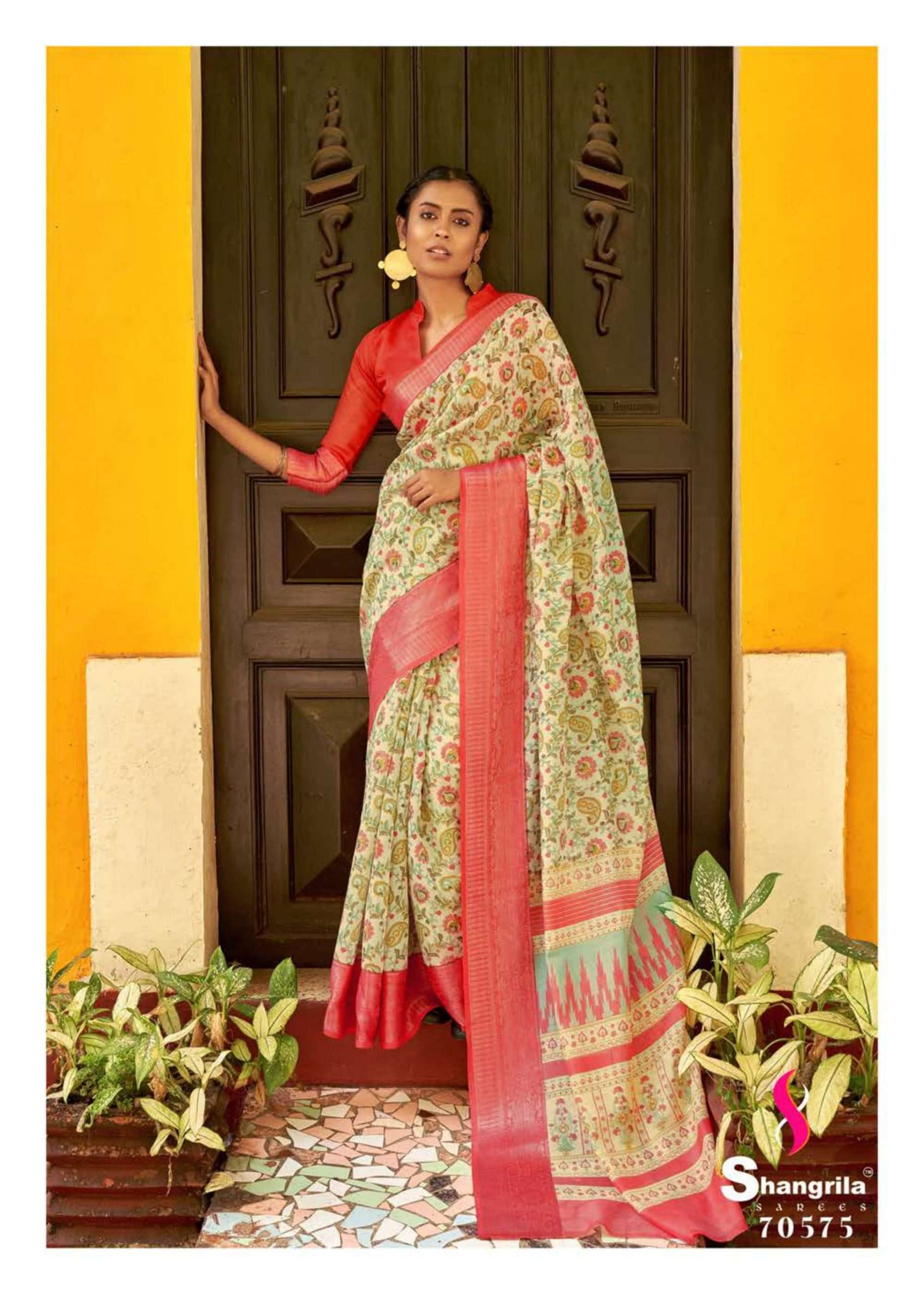 MUGDHA COTTON VOL-2 BY SHANGRILA 70571 TO 70582 SERIES INDIAN TRADITIONAL WEAR COLLECTION BEAUTIFUL STYLISH FANCY COLORFUL PARTY WEAR & OCCASIONAL WEAR COTTON PRINT SAREES AT WHOLESALE PRICE