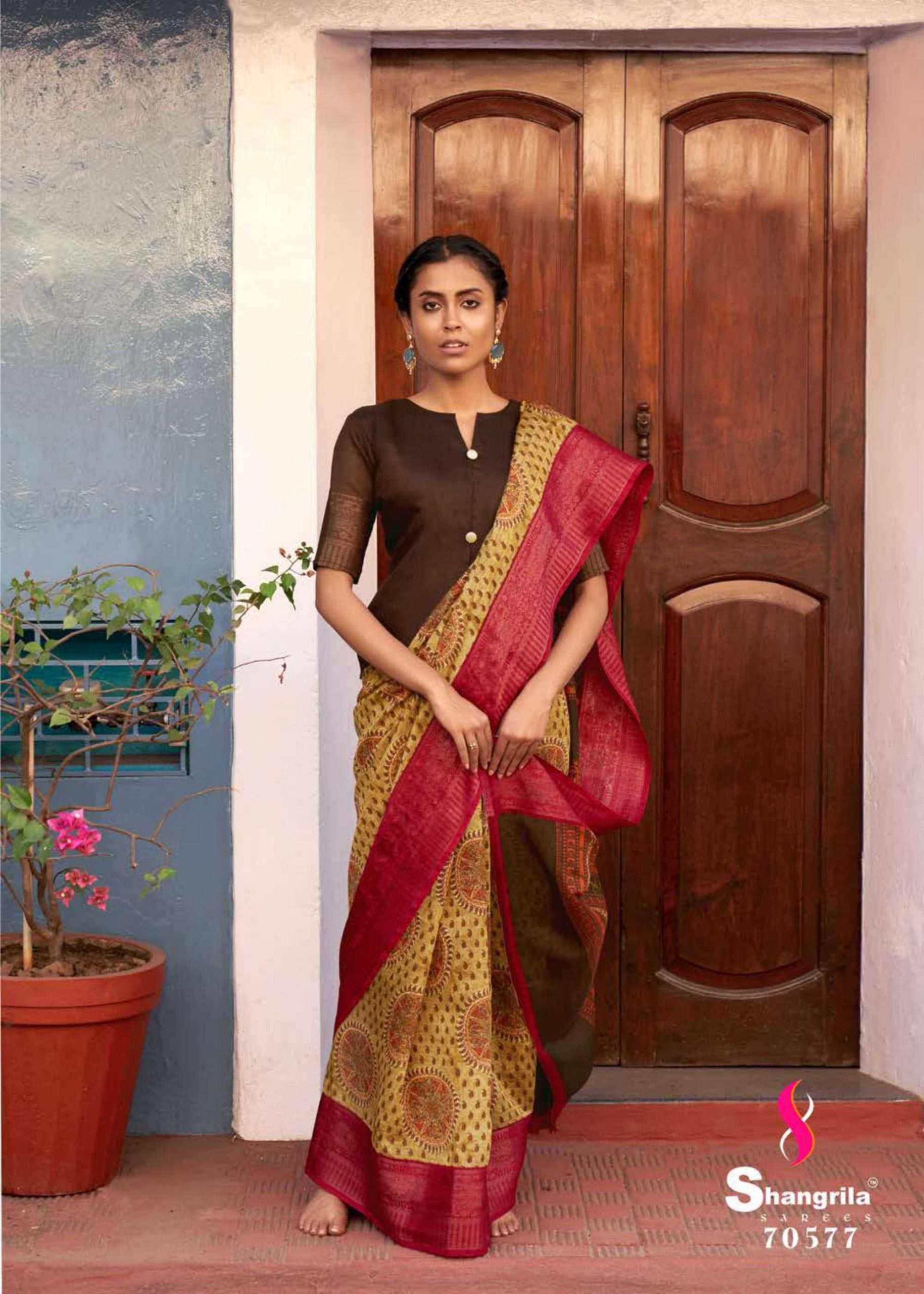 MUGDHA COTTON VOL-2 BY SHANGRILA 70571 TO 70582 SERIES INDIAN TRADITIONAL WEAR COLLECTION BEAUTIFUL STYLISH FANCY COLORFUL PARTY WEAR & OCCASIONAL WEAR COTTON PRINT SAREES AT WHOLESALE PRICE
