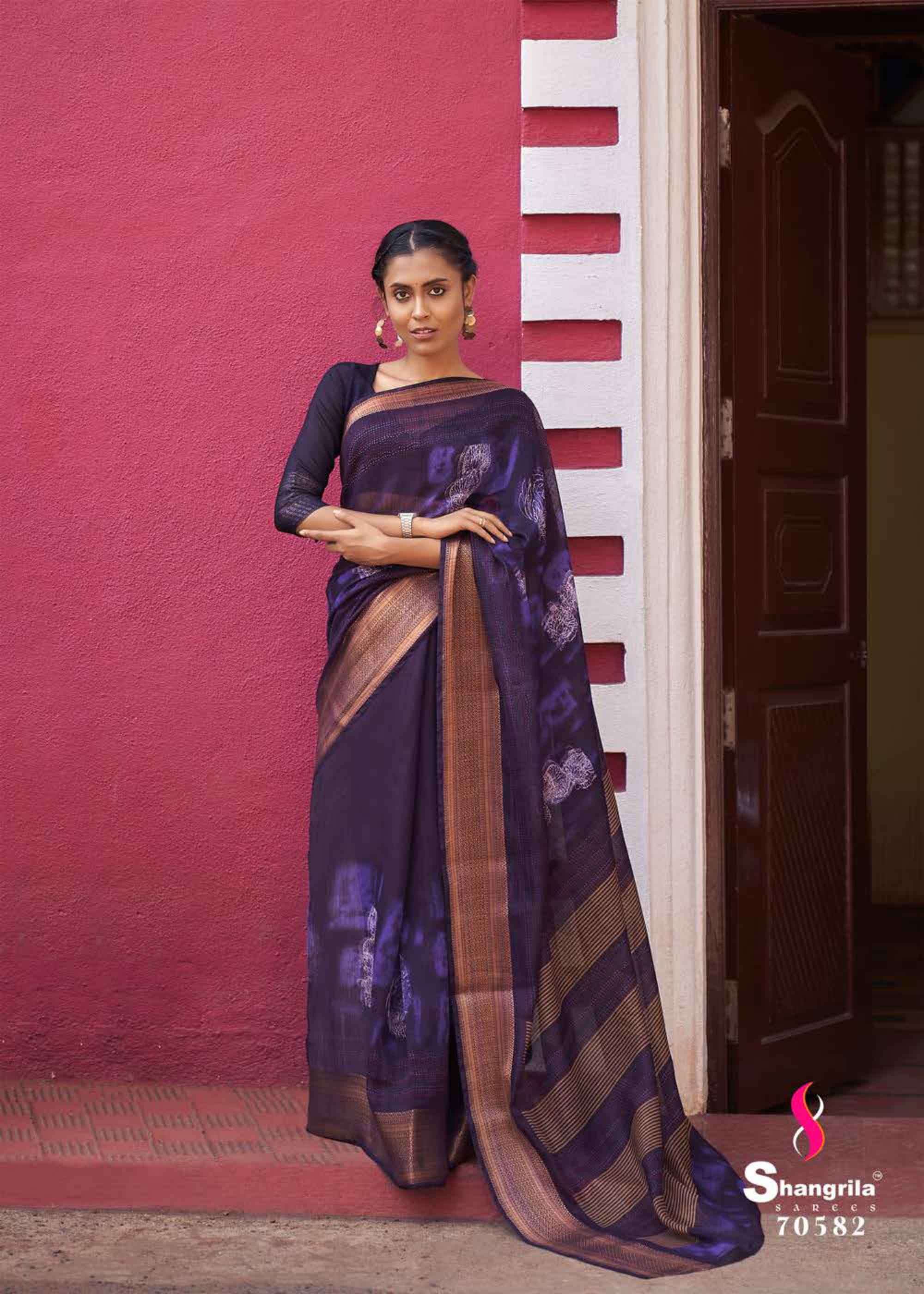 MUGDHA COTTON VOL-2 BY SHANGRILA 70571 TO 70582 SERIES INDIAN TRADITIONAL WEAR COLLECTION BEAUTIFUL STYLISH FANCY COLORFUL PARTY WEAR & OCCASIONAL WEAR COTTON PRINT SAREES AT WHOLESALE PRICE