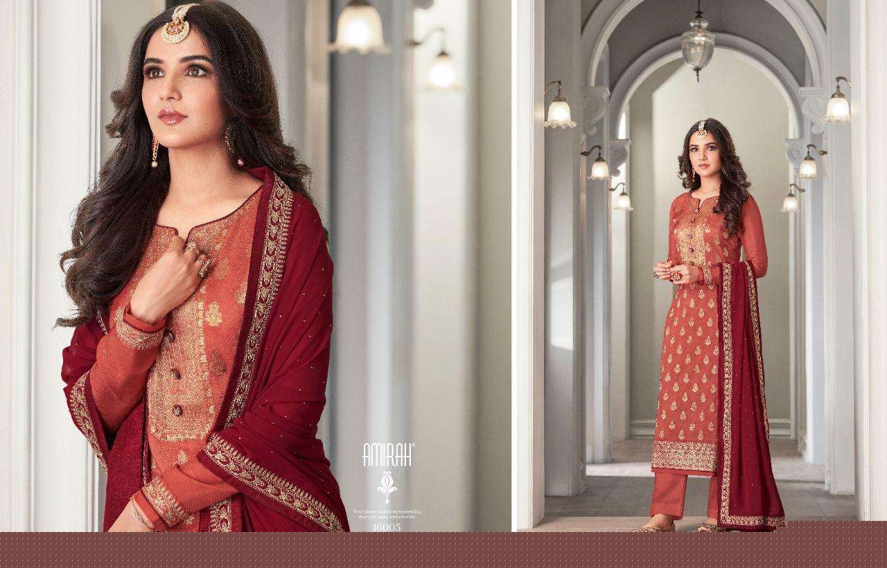 KHWAHISH BY AMIRAH 16001 TO 16006 SERIES BEAUTIFUL STYLISH SUITS FANCY COLORFUL CASUAL WEAR & ETHNIC WEAR & READY TO WEAR DOLA SILK JACQUARD DRESSES AT WHOLESALE PRICE