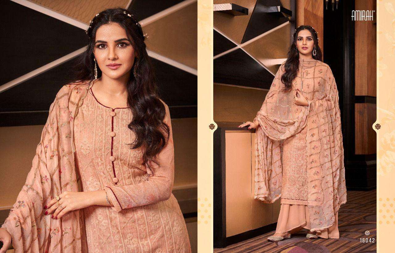 JANNAT BY AMIRAH 16041 TO 16046 SERIES BEAUTIFUL STYLISH SUITS FANCY COLORFUL CASUAL WEAR & ETHNIC WEAR & READY TO WEAR REAL GEORGETTE DRESSES AT WHOLESALE PRICE