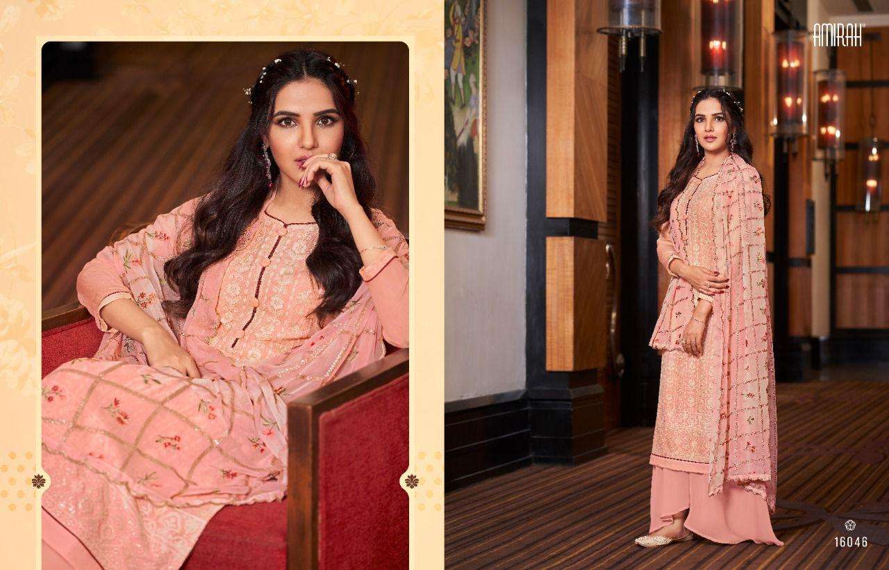 JANNAT BY AMIRAH 16041 TO 16046 SERIES BEAUTIFUL STYLISH SUITS FANCY COLORFUL CASUAL WEAR & ETHNIC WEAR & READY TO WEAR REAL GEORGETTE DRESSES AT WHOLESALE PRICE
