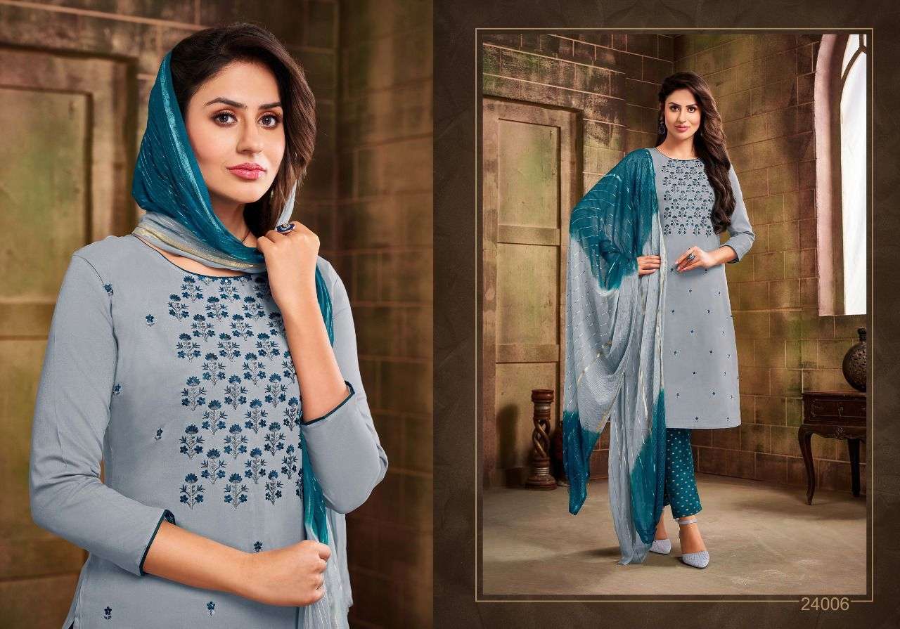 THAAR BY KAPIL TRENDZ 24000 TO 24007 SERIES BEAUTIFUL SUITS COLORFUL STYLISH FANCY CASUAL WEAR & ETHNIC WEAR RAYON DRESSES AT WHOLESALE PRICE