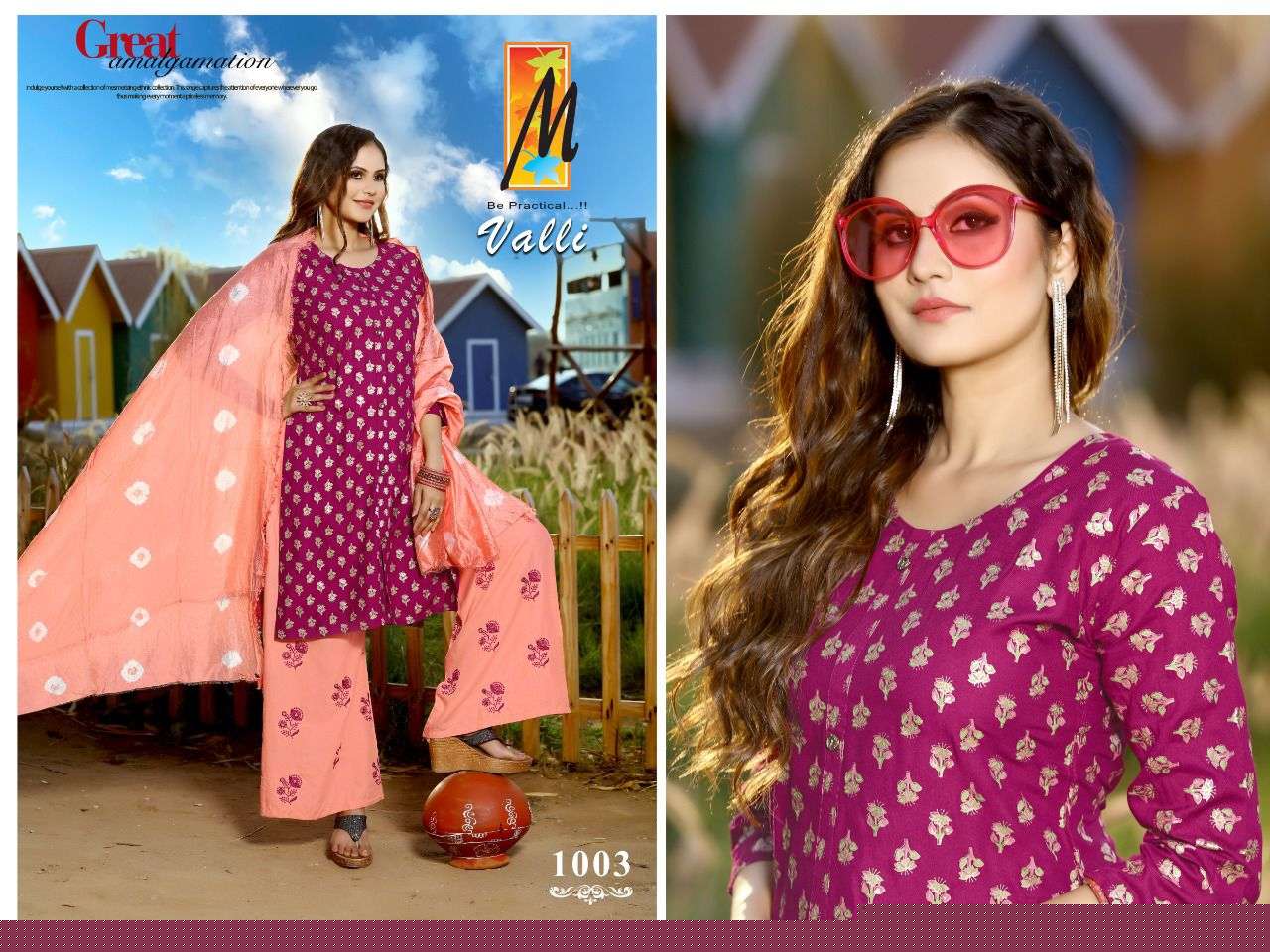 VALLI BY MASTER 1001 TO 1008 SERIES BEAUTIFUL SUITS COLORFUL STYLISH FANCY CASUAL WEAR & ETHNIC WEAR HEAVY RAYON PRINT DRESSES AT WHOLESALE PRICE
