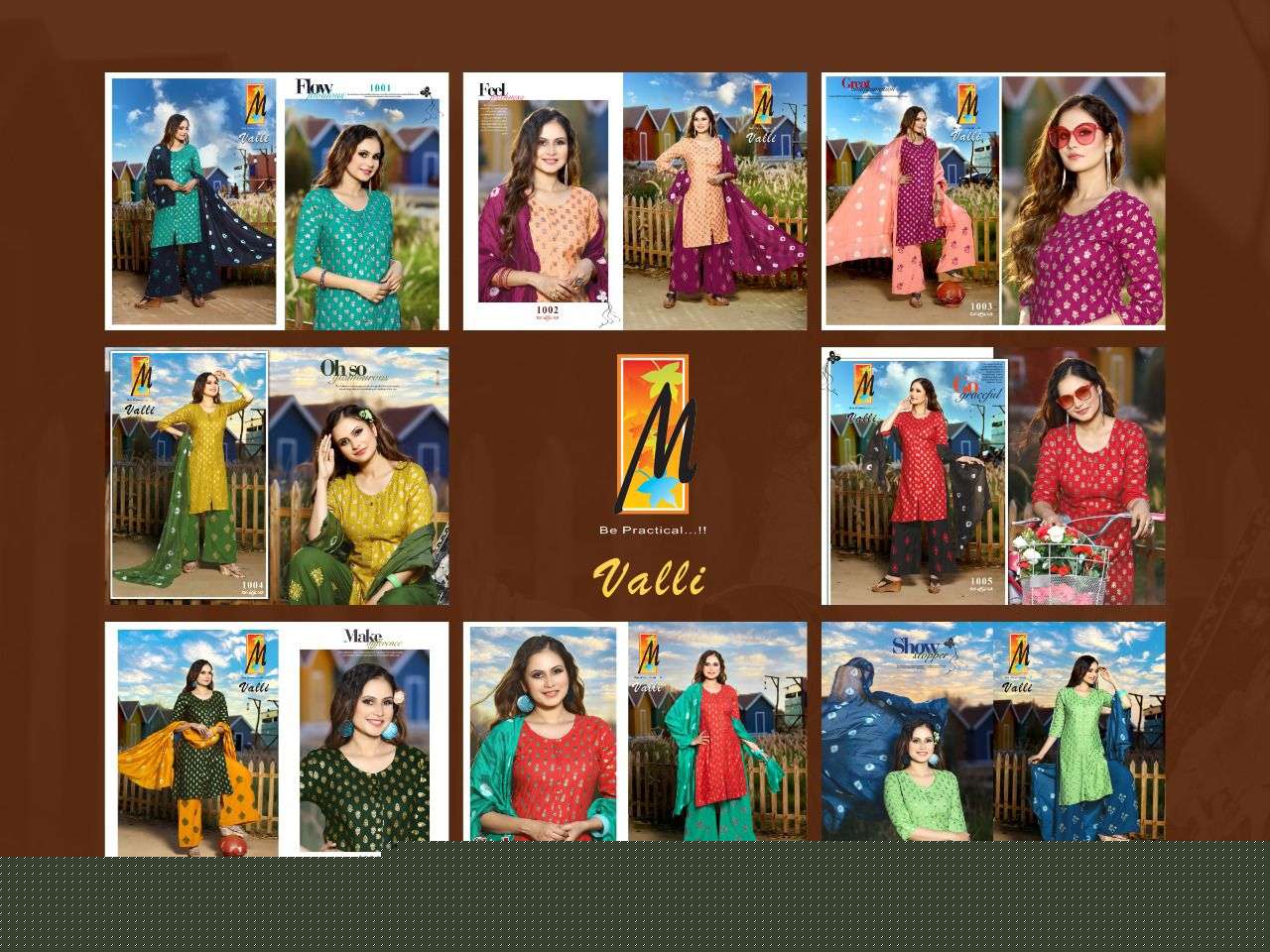 VALLI BY MASTER 1001 TO 1008 SERIES BEAUTIFUL SUITS COLORFUL STYLISH FANCY CASUAL WEAR & ETHNIC WEAR HEAVY RAYON PRINT DRESSES AT WHOLESALE PRICE