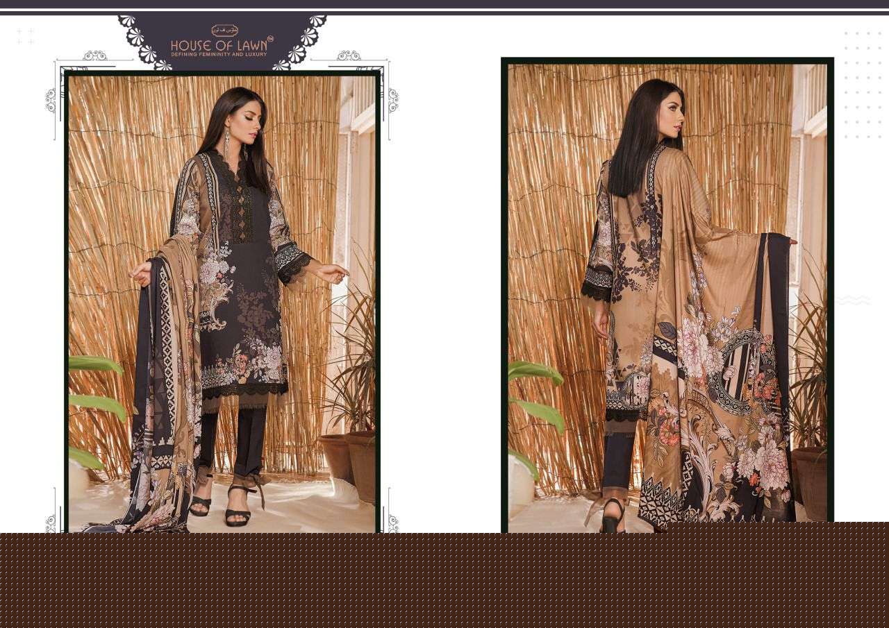 FIRDOUS VOL-2 BY HOUSE OF LAWN 1101 TO 1107 SERIES DESIGNER PAKISTANI SUITS BEAUTIFUL STYLISH FANCY COLORFUL PARTY WEAR & OCCASIONAL WEAR PURE LAWN DRESSES AT WHOLESALE PRICE