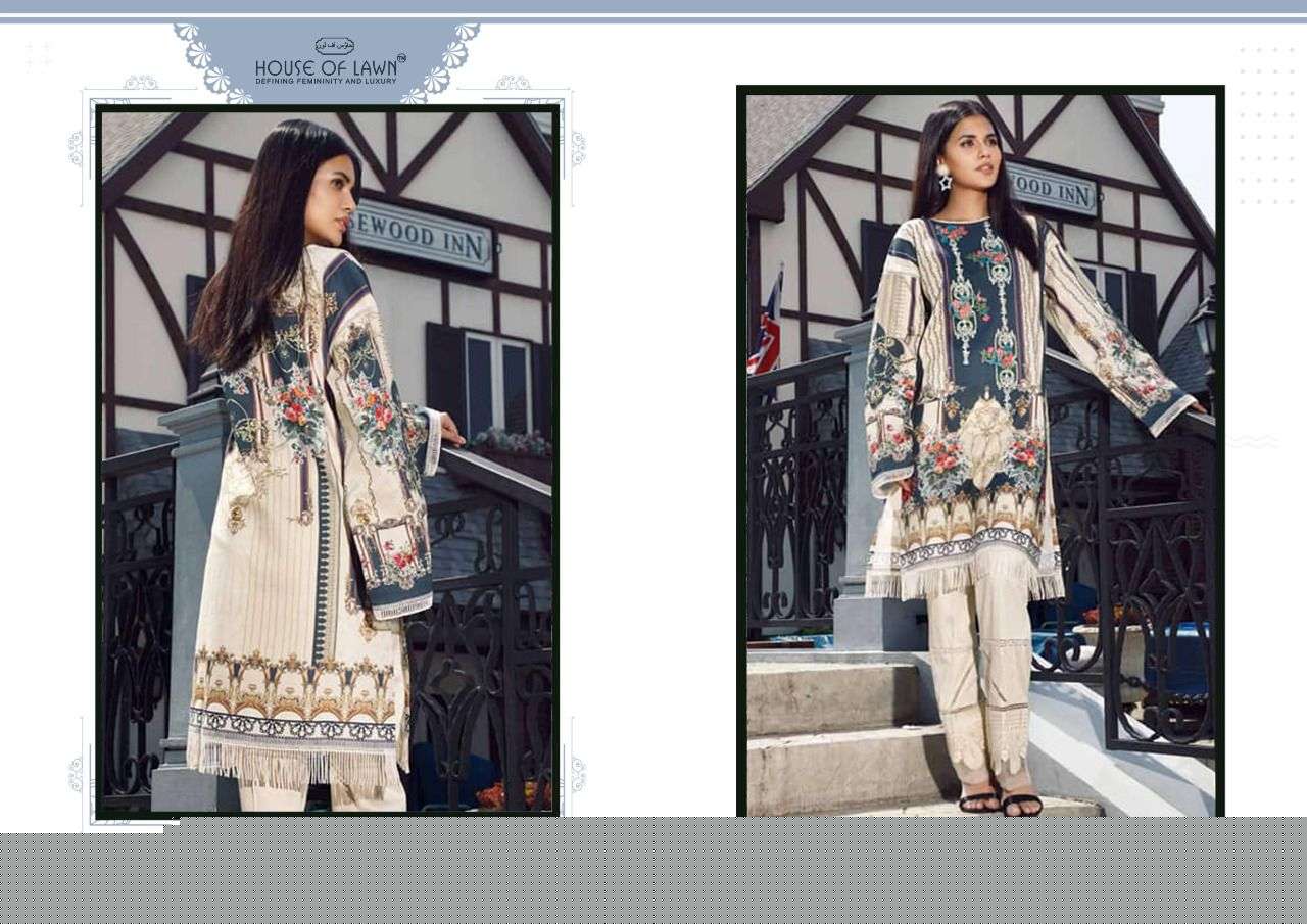 FIRDOUS VOL-2 BY HOUSE OF LAWN 1101 TO 1107 SERIES DESIGNER PAKISTANI SUITS BEAUTIFUL STYLISH FANCY COLORFUL PARTY WEAR & OCCASIONAL WEAR PURE LAWN DRESSES AT WHOLESALE PRICE
