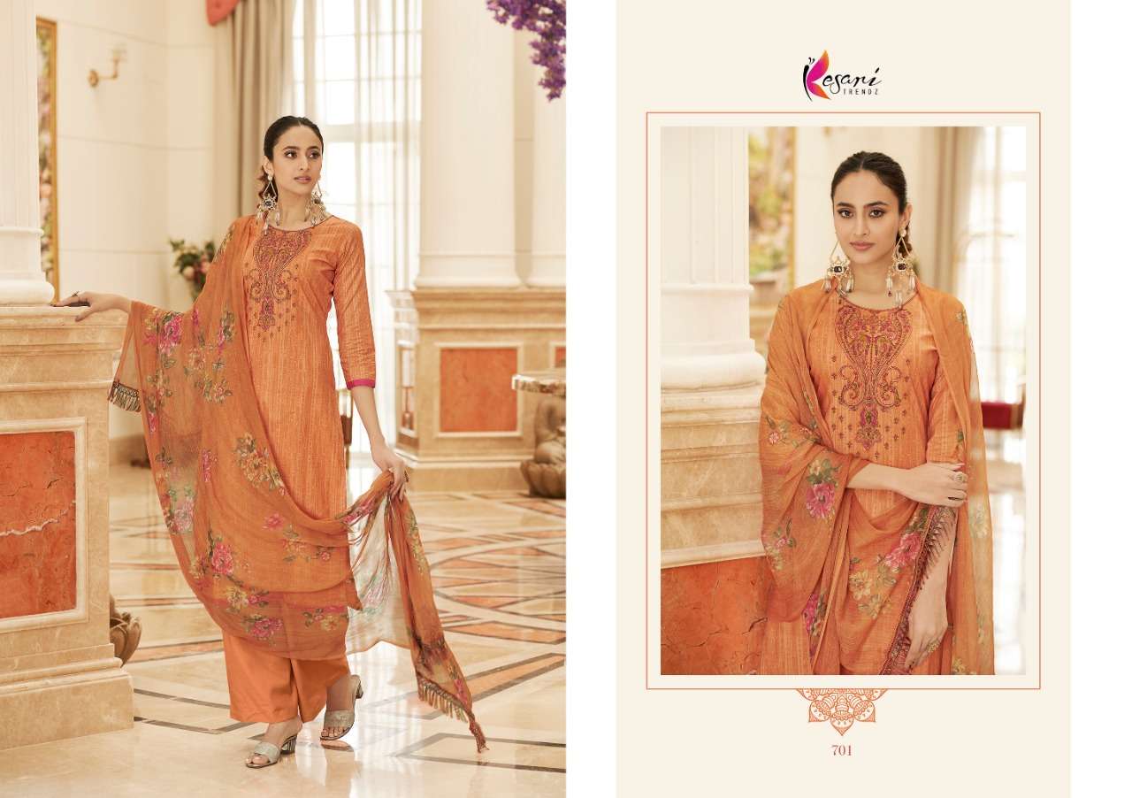PALAK BY KESARI TRENDZ 701 TO 708 SERIES BEAUTIFUL SUITS COLORFUL STYLISH FANCY CASUAL WEAR & ETHNIC WEAR PURE CAMBRIC COTTON EMBROIDERED DRESSES AT WHOLESALE PRICE