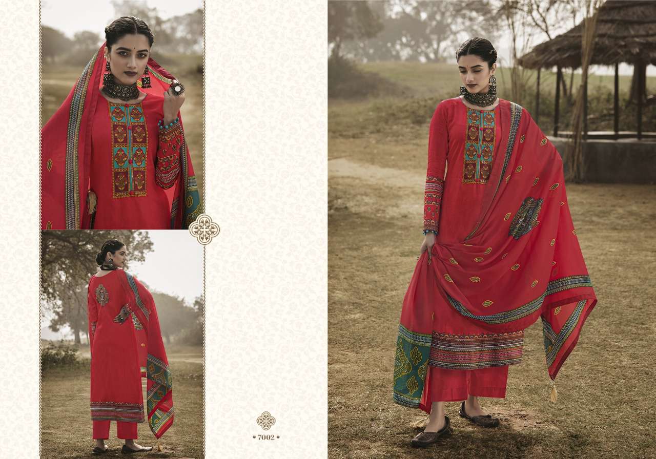 SABHYATA BY HERMITAGE 7001 TO 7008 SERIES BEAUTIFUL STYLISH SUITS FANCY COLORFUL CASUAL WEAR & ETHNIC WEAR & READY TO WEAR PURE JAM SATIN PRINTED DRESSES AT WHOLESALE PRICE