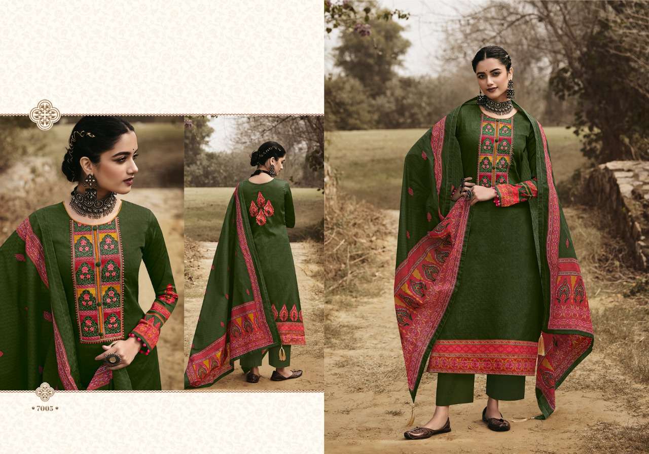 SABHYATA BY HERMITAGE 7001 TO 7008 SERIES BEAUTIFUL STYLISH SUITS FANCY COLORFUL CASUAL WEAR & ETHNIC WEAR & READY TO WEAR PURE JAM SATIN PRINTED DRESSES AT WHOLESALE PRICE