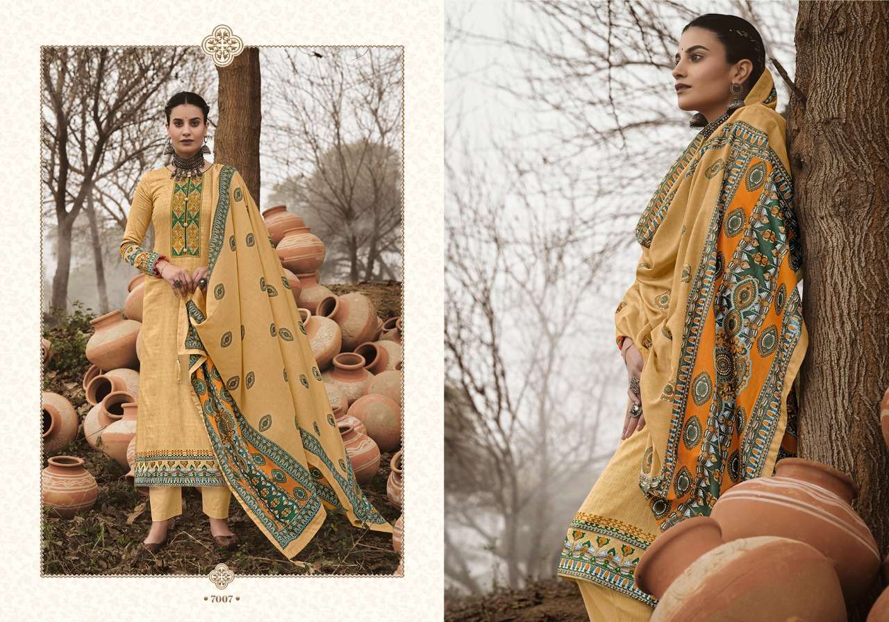 SABHYATA BY HERMITAGE 7001 TO 7008 SERIES BEAUTIFUL STYLISH SUITS FANCY COLORFUL CASUAL WEAR & ETHNIC WEAR & READY TO WEAR PURE JAM SATIN PRINTED DRESSES AT WHOLESALE PRICE