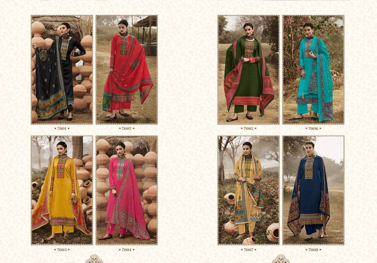 SABHYATA BY HERMITAGE 7001 TO 7008 SERIES BEAUTIFUL STYLISH SUITS FANCY COLORFUL CASUAL WEAR & ETHNIC WEAR & READY TO WEAR PURE JAM SATIN PRINTED DRESSES AT WHOLESALE PRICE