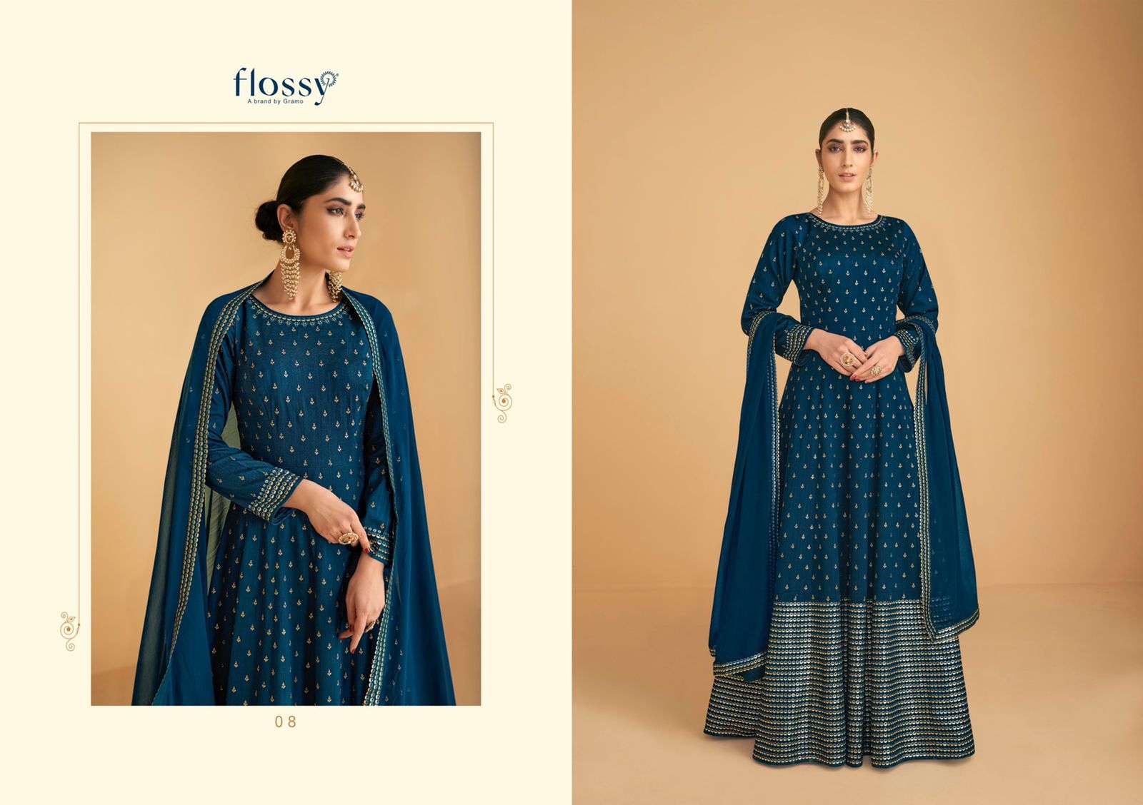 PANIHARI VOL-1 BY FLOSSY 05 TO 08 SERIES BEAUTIFUL SHARARA SUITS COLORFUL STYLISH FANCY CASUAL WEAR & ETHNIC WEAR REAL GEORGETTE EMBROIDERED DRESSES AT WHOLESALE PRICE