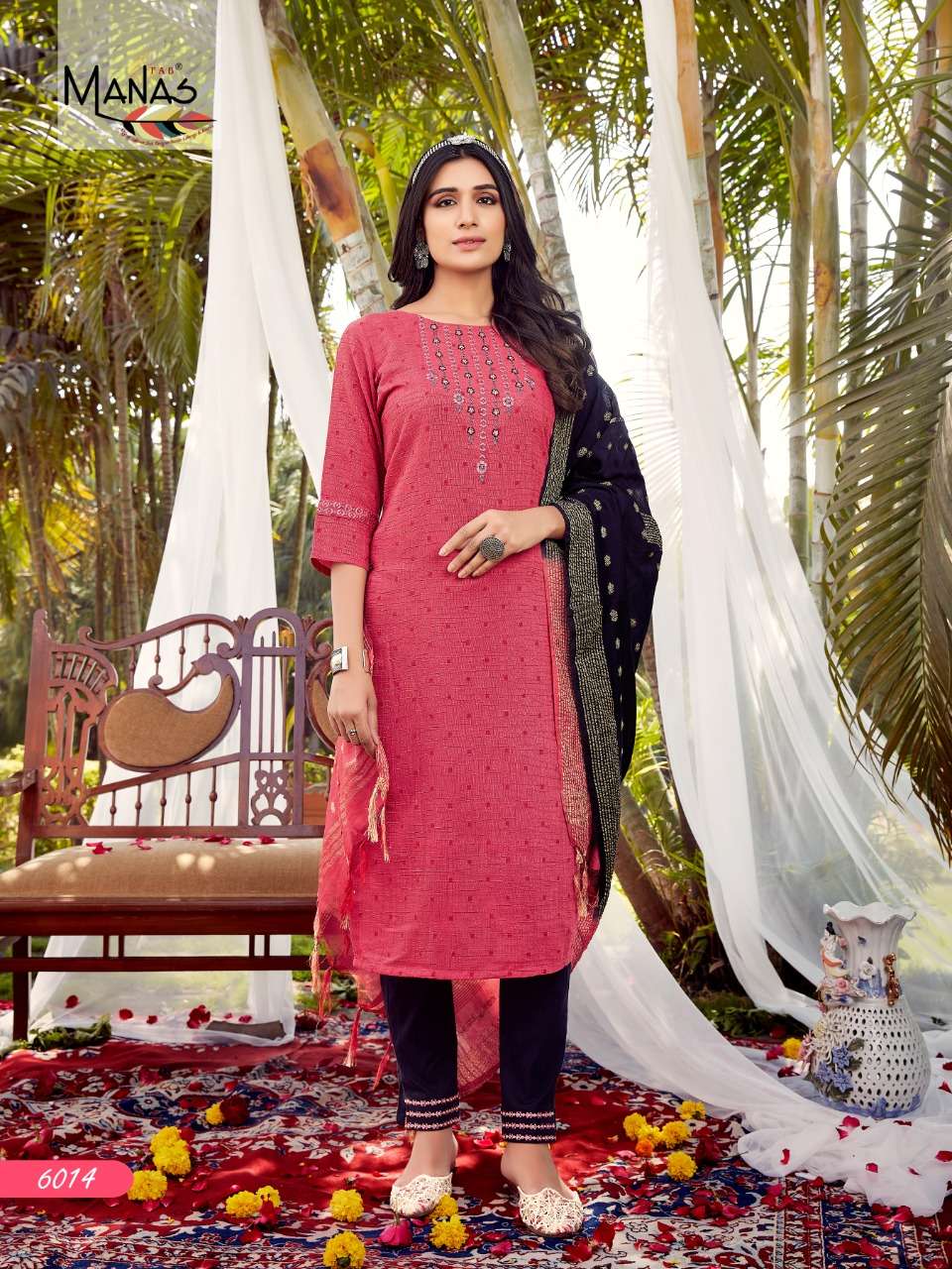 ARINA VOL-3 BY MANAS FAB 6013 TO 6018 SERIES DESIGNER SUITS BEAUTIFUL STYLISH FANCY COLORFUL PARTY WEAR & OCCASIONAL WEAR FANCY DRESSES AT WHOLESALE PRICE