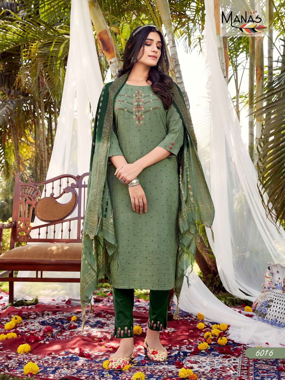 ARINA VOL-3 BY MANAS FAB 6013 TO 6018 SERIES DESIGNER SUITS BEAUTIFUL STYLISH FANCY COLORFUL PARTY WEAR & OCCASIONAL WEAR FANCY DRESSES AT WHOLESALE PRICE