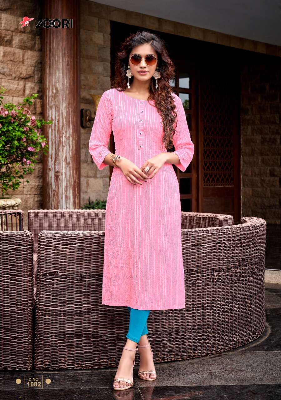 AKSHARA VOL-14 BY ZOORI 1081 TO 1086 SERIES DESIGNER STYLISH FANCY COLORFUL BEAUTIFUL PARTY WEAR & ETHNIC WEAR COLLECTION RAYON PRINT KURTIS AT WHOLESALE PRICE