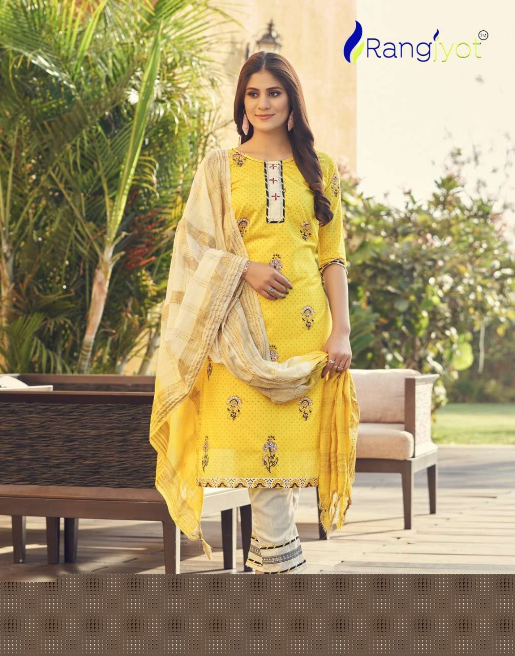 SAHELI BY RANGJYOT FASHION 101 TO 108 SERIES BEAUTIFUL SUITS COLORFUL STYLISH FANCY CASUAL WEAR & ETHNIC WEAR CHANDERI PRINT DRESSES AT WHOLESALE PRICE