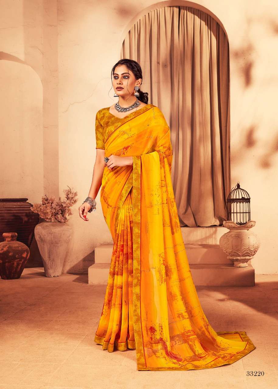 VIPASA VOL-2 BY VALLABHI PRINTS 23216 TO 23223 SERIES INDIAN TRADITIONAL WEAR COLLECTION BEAUTIFUL STYLISH FANCY COLORFUL PARTY WEAR & OCCASIONAL WEAR GEORGETTE PRINT SAREES AT WHOLESALE PRICE