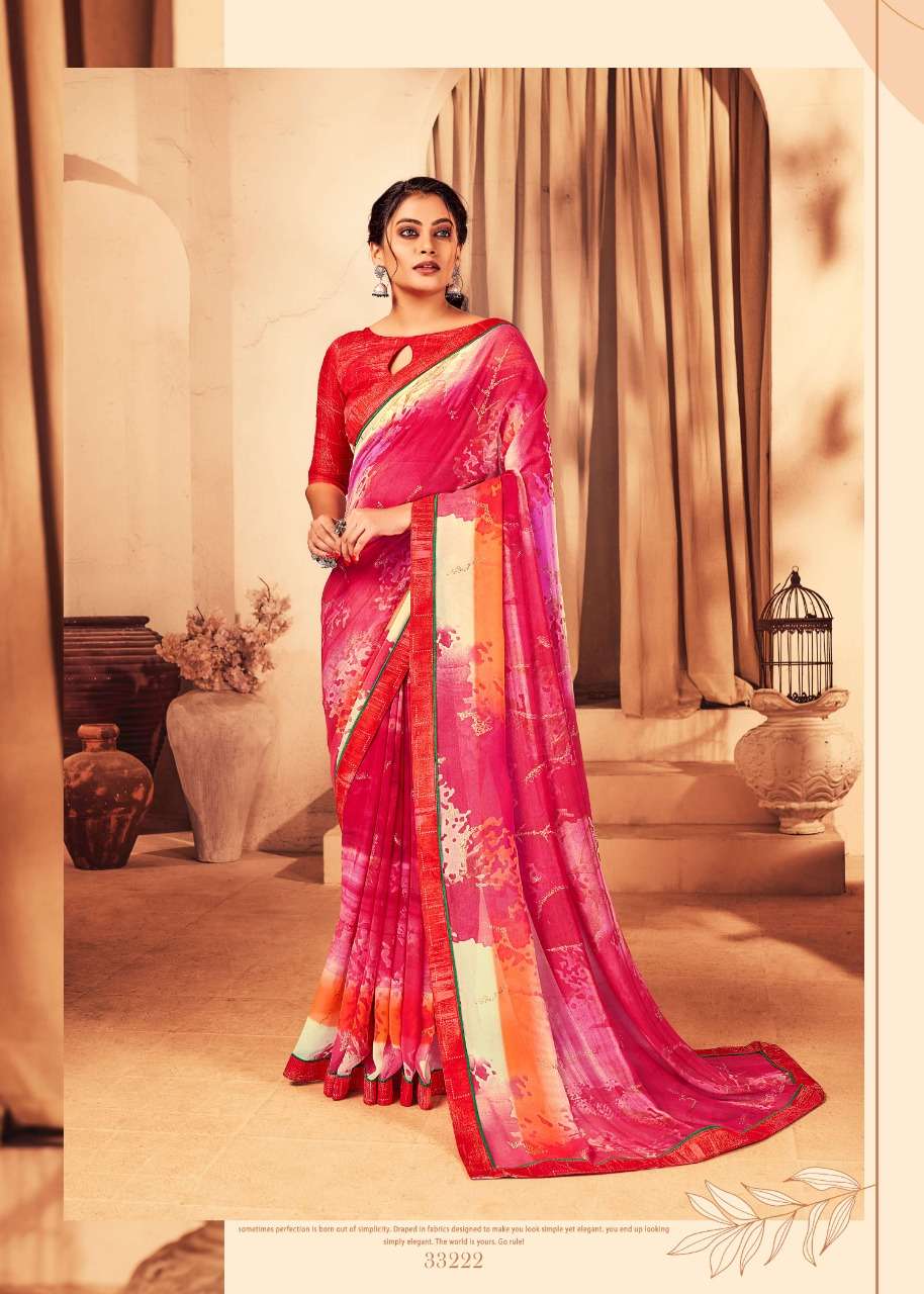 VIPASA VOL-2 BY VALLABHI PRINTS 23216 TO 23223 SERIES INDIAN TRADITIONAL WEAR COLLECTION BEAUTIFUL STYLISH FANCY COLORFUL PARTY WEAR & OCCASIONAL WEAR GEORGETTE PRINT SAREES AT WHOLESALE PRICE