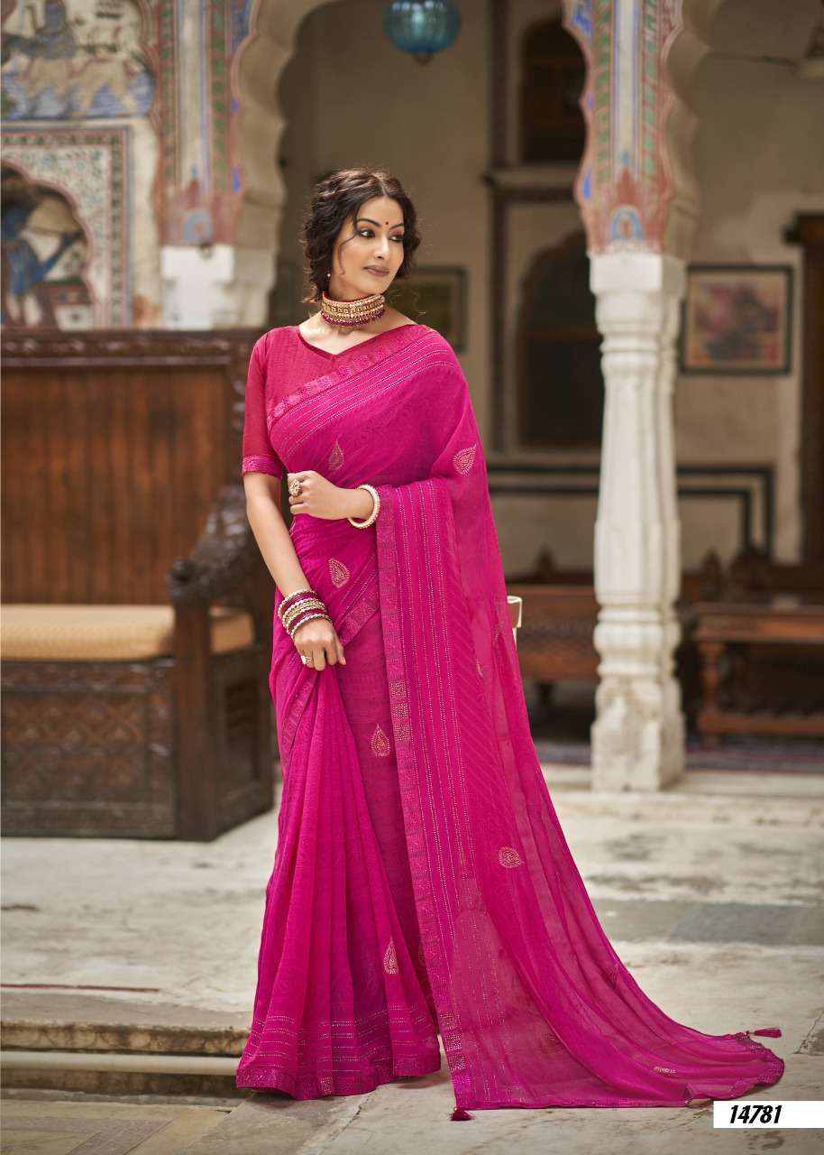 HIt-CHOICE BY VALLABHI PRINTS 14781 TO 14788 SERIES INDIAN TRADITIONAL WEAR COLLECTION BEAUTIFUL STYLISH FANCY COLORFUL PARTY WEAR & OCCASIONAL WEAR GEORGETTE PRINT SAREES AT WHOLESALE PRICE