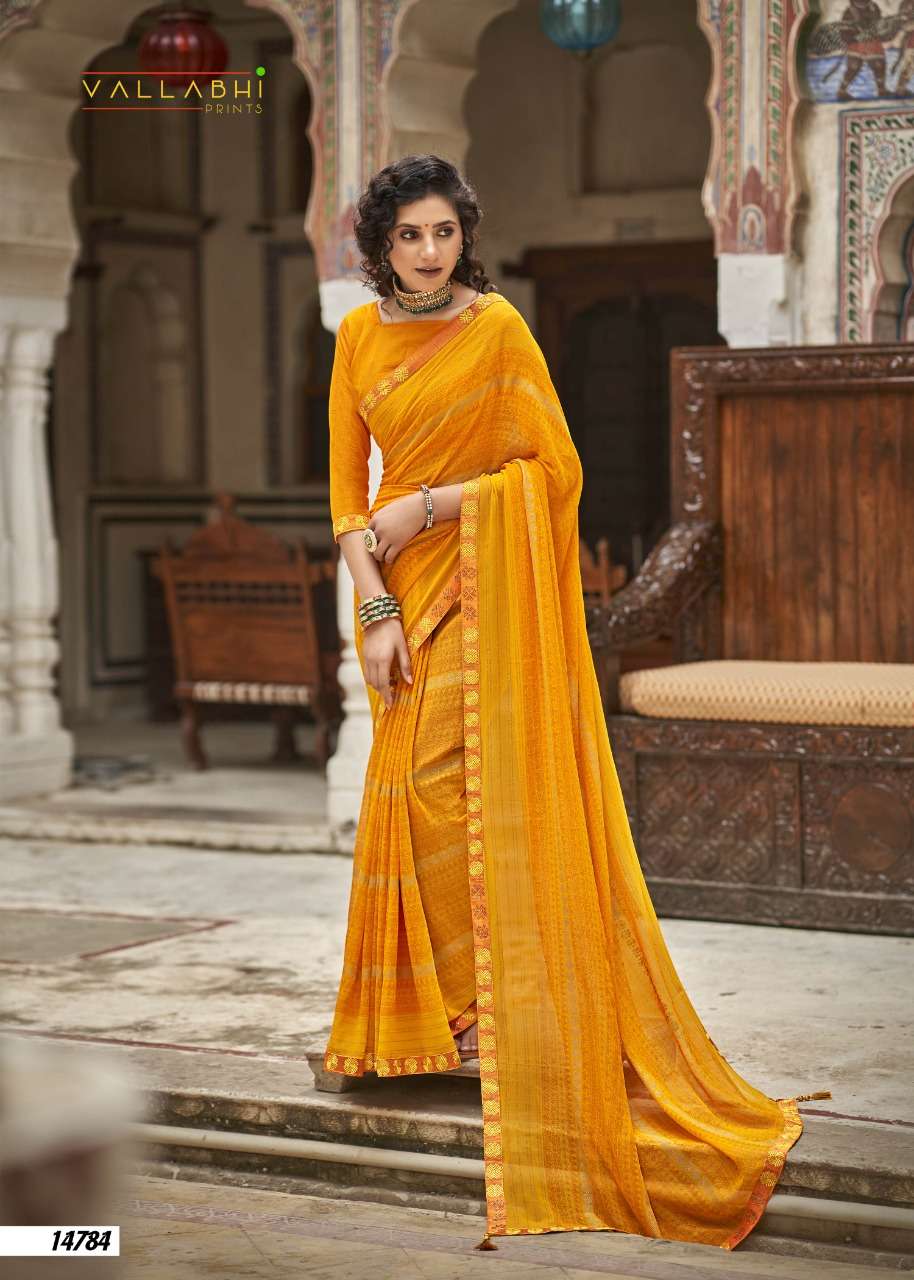HIt-CHOICE BY VALLABHI PRINTS 14781 TO 14788 SERIES INDIAN TRADITIONAL WEAR COLLECTION BEAUTIFUL STYLISH FANCY COLORFUL PARTY WEAR & OCCASIONAL WEAR GEORGETTE PRINT SAREES AT WHOLESALE PRICE