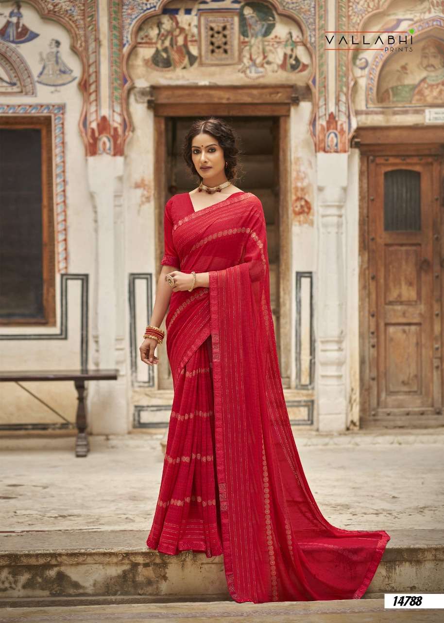 HIt-CHOICE BY VALLABHI PRINTS 14781 TO 14788 SERIES INDIAN TRADITIONAL WEAR COLLECTION BEAUTIFUL STYLISH FANCY COLORFUL PARTY WEAR & OCCASIONAL WEAR GEORGETTE PRINT SAREES AT WHOLESALE PRICE