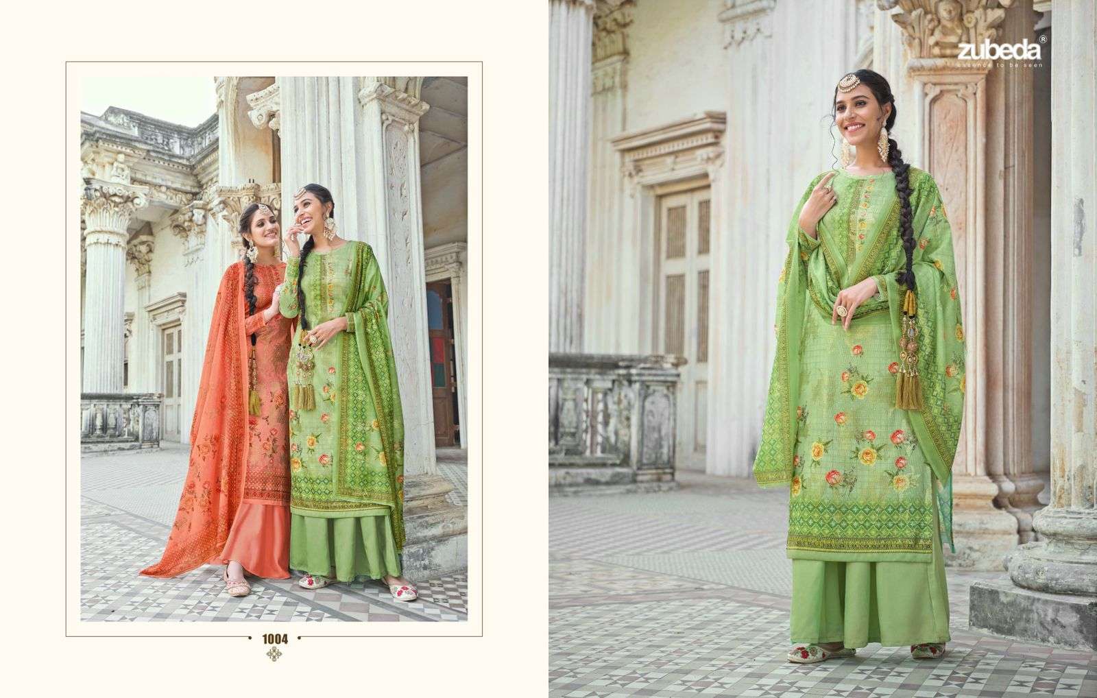 MANPREET BY ZUBEDA 1001 TO 1008 SERIES BEAUTIFUL STYLISH SHARARA SUITS FANCY COLORFUL CASUAL WEAR & ETHNIC WEAR & READY TO WEAR MUSLIN DIGITAL PRINT DRESSES AT WHOLESALE PRICE