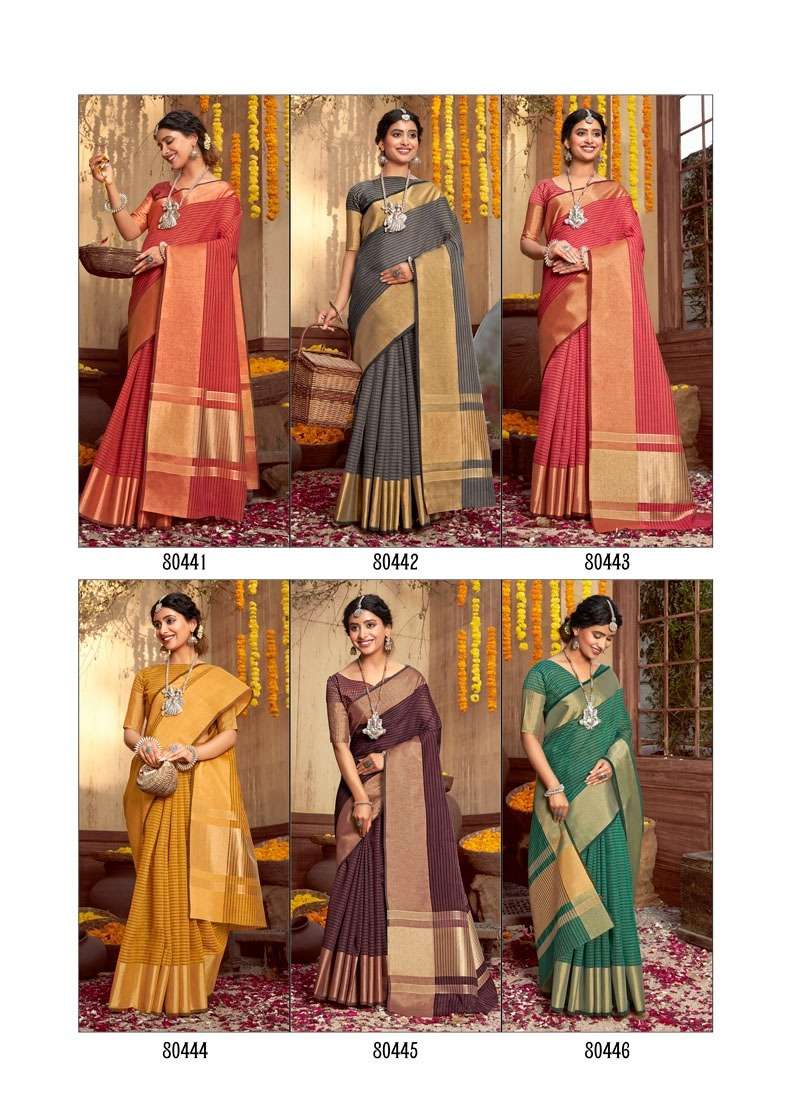 DIVYANJALI SILK BY LIFESTYLE 80441 TO 80446 SERIES INDIAN TRADITIONAL WEAR COLLECTION BEAUTIFUL STYLISH FANCY COLORFUL PARTY WEAR & OCCASIONAL WEAR COTTON SAREES AT WHOLESALE PRICE