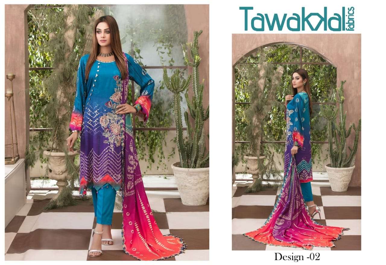 PARIZAAD BY TAWAKKAL FAB 1001 TO 1010 SERIES INDIAN TRADITIONAL WEAR COLLECTION BEAUTIFUL STYLISH FANCY COLORFUL PARTY WEAR & OCCASIONAL WEAR PURE COTTON PRINT DRESSES AT WHOLESALE PRICE