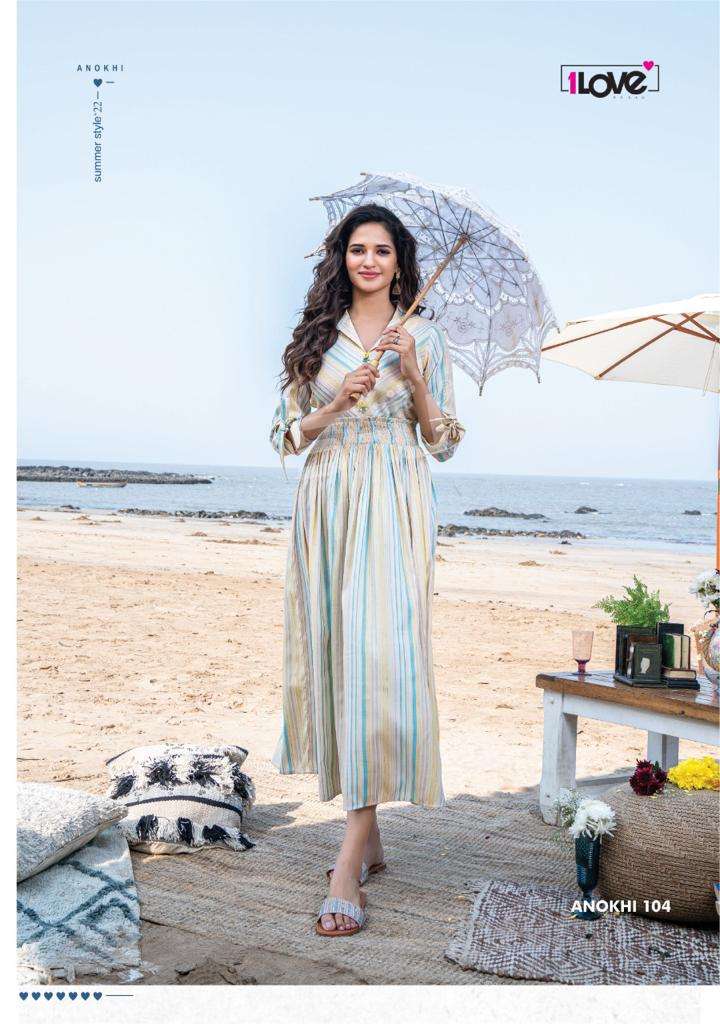ANOKHI SUMMER LOVE BY 1 LOVE 101 TO 106 SERIES BEAUTIFUL SUITS COLORFUL STYLISH FANCY CASUAL WEAR & ETHNIC WEAR COTTON RAYON DRESSES AT WHOLESALE PRICE