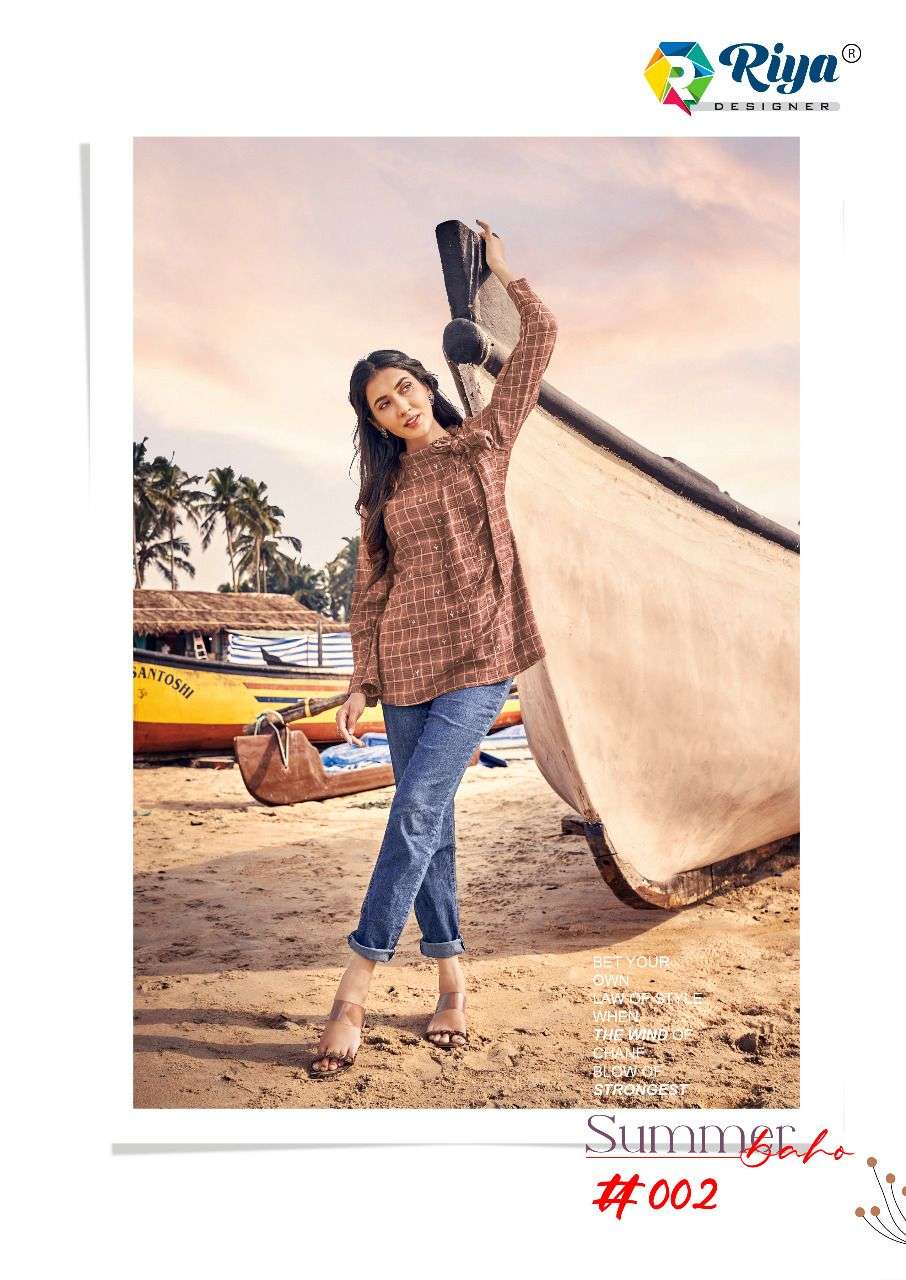 CRUZE BY RIYA DESIGNER 001 TO 008 SERIES BEAUTIFUL STYLISH FANCY COLORFUL CASUAL WEAR & ETHNIC WEAR FANCY EMBROIDERED TOPS AT WHOLESALE PRICE