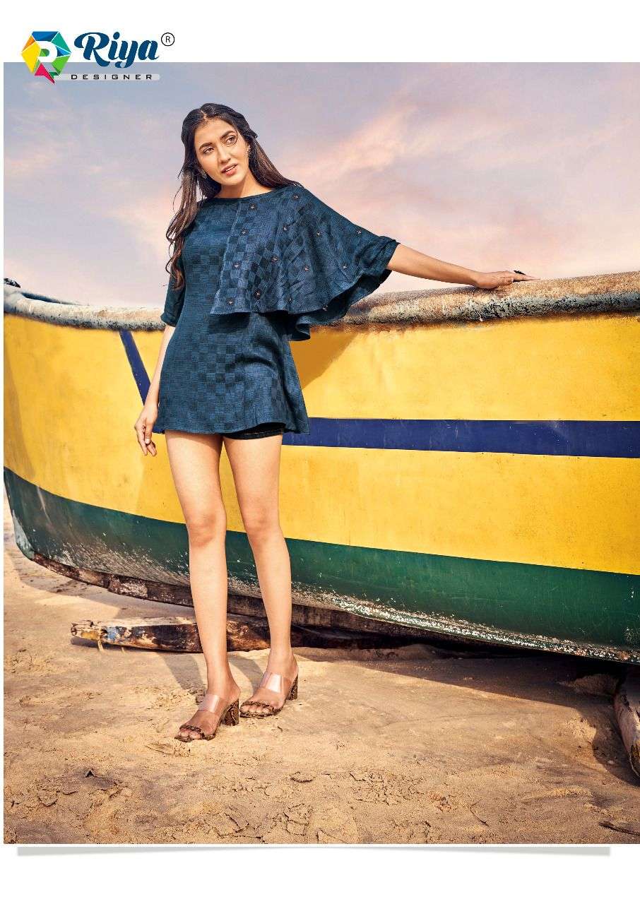 CRUZE BY RIYA DESIGNER 001 TO 008 SERIES BEAUTIFUL STYLISH FANCY COLORFUL CASUAL WEAR & ETHNIC WEAR FANCY EMBROIDERED TOPS AT WHOLESALE PRICE