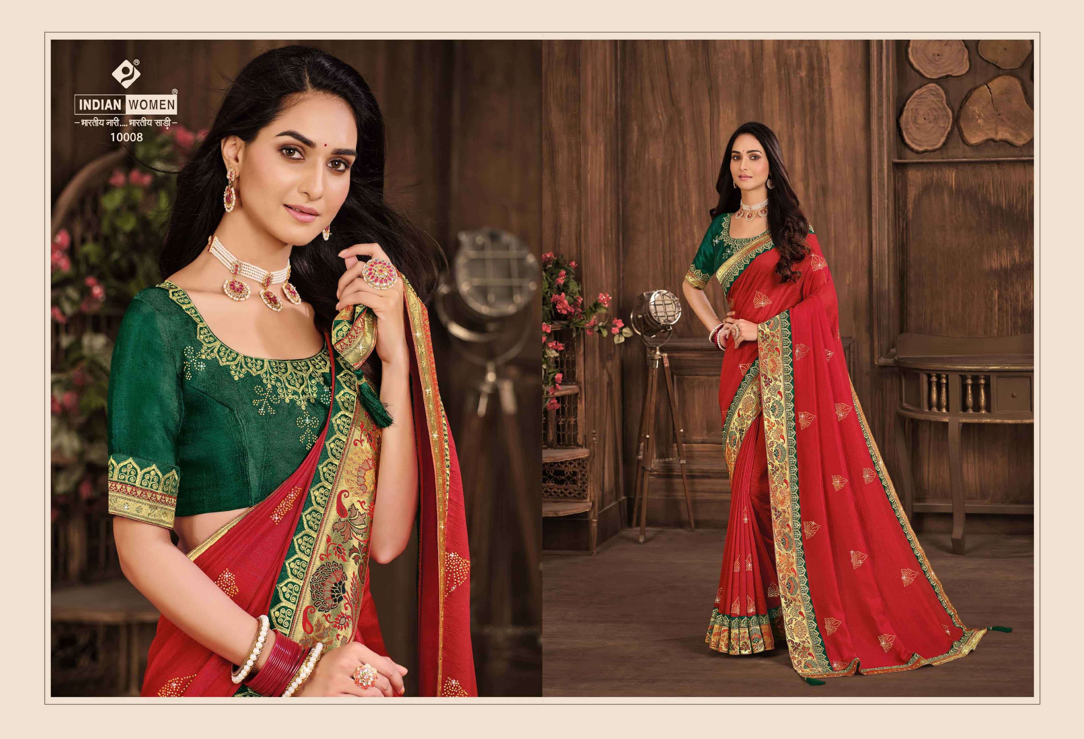 NEW PLATINUM BY INDIAN WOMEN 10008 TO 10013 SERIES INDIAN TRADITIONAL WEAR COLLECTION BEAUTIFUL STYLISH FANCY COLORFUL PARTY WEAR & OCCASIONAL WEAR FANCY SAREES AT WHOLESALE PRICE