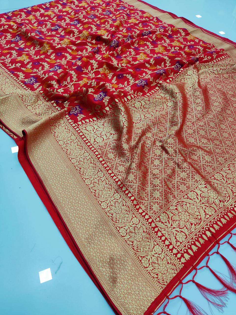 JHARONKA BY SHREE MATARAM 01 TO 02 SERIES INDIAN TRADITIONAL WEAR COLLECTION BEAUTIFUL STYLISH FANCY COLORFUL PARTY WEAR & OCCASIONAL WEAR BANARASI JACQUARD SAREES AT WHOLESALE PRICE