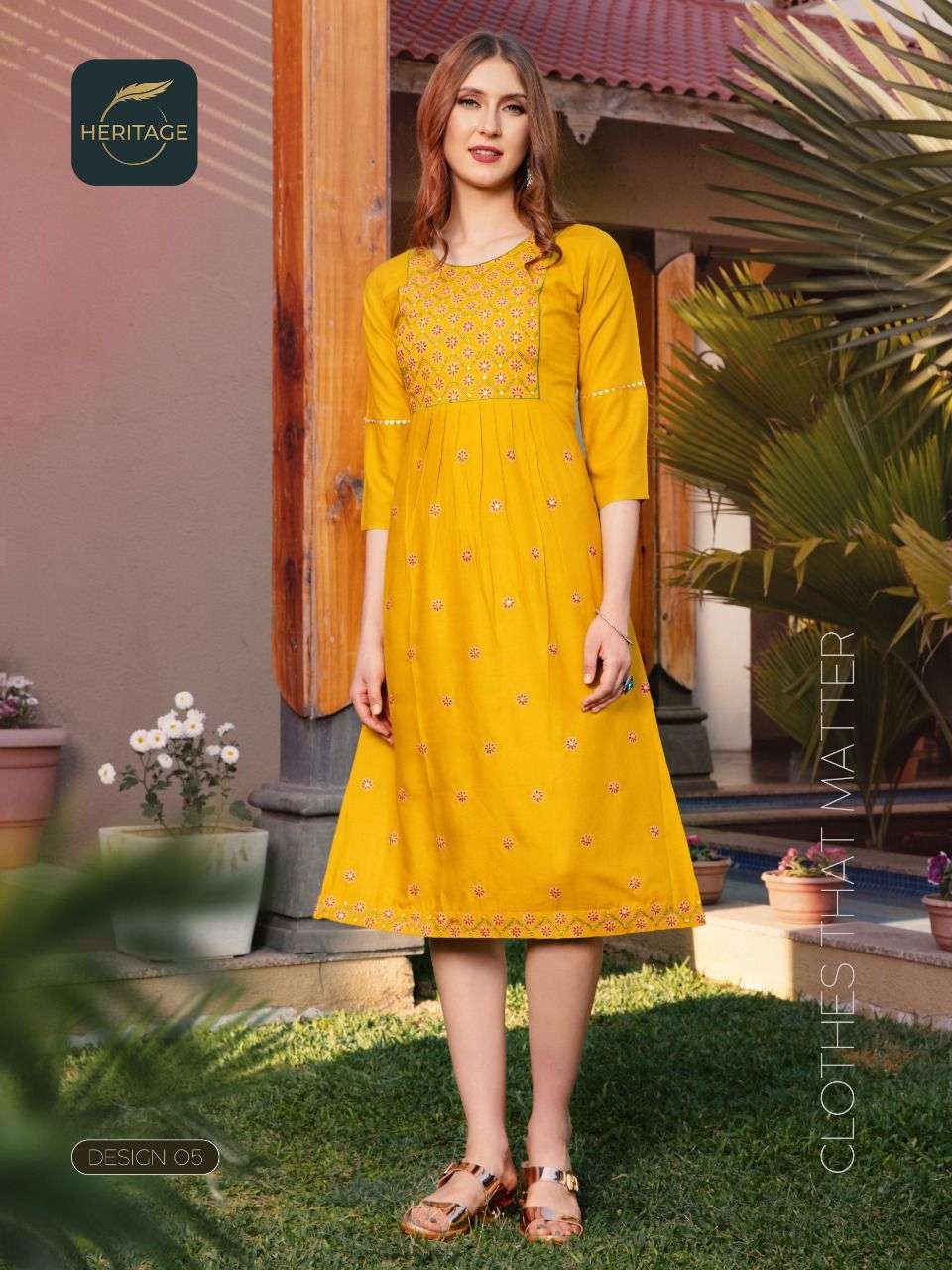 CHERISH BY HERITAGE 01 TO 08 SERIES DESIGNER STYLISH FANCY COLORFUL BEAUTIFUL PARTY WEAR & ETHNIC WEAR COLLECTION RAYON EMBROIDERY KURTIS AT WHOLESALE PRICE