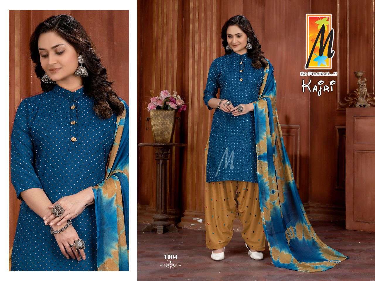 KAJRI BY MASTER 1001 TO 1008 SERIES BEAUTIFUL PATIYALA SUITS COLORFUL STYLISH FANCY CASUAL WEAR & ETHNIC WEAR RAYON PRINT DRESSES AT WHOLESALE PRICE