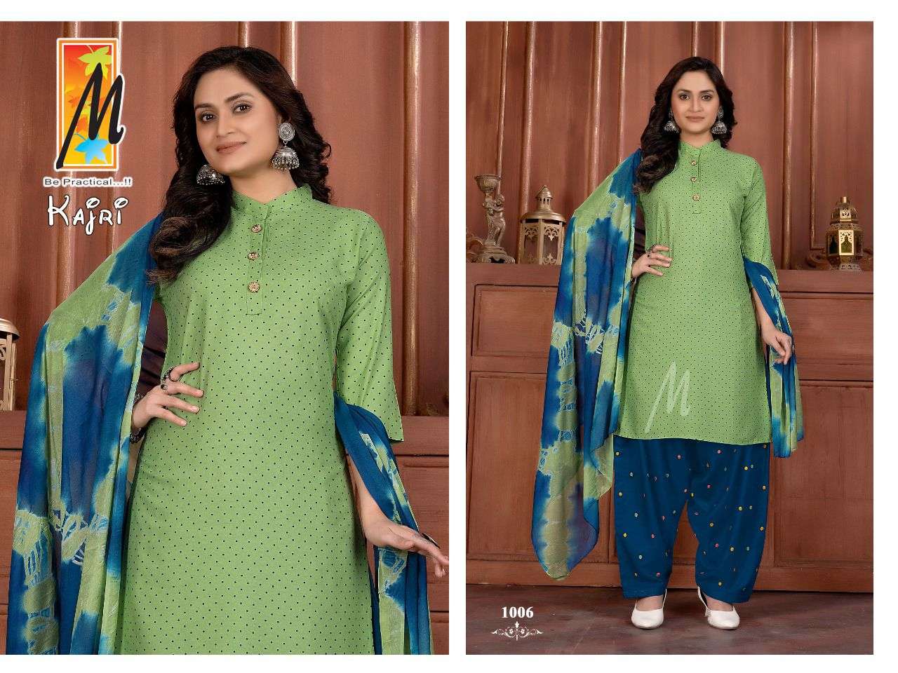 KAJRI BY MASTER 1001 TO 1008 SERIES BEAUTIFUL PATIYALA SUITS COLORFUL STYLISH FANCY CASUAL WEAR & ETHNIC WEAR RAYON PRINT DRESSES AT WHOLESALE PRICE