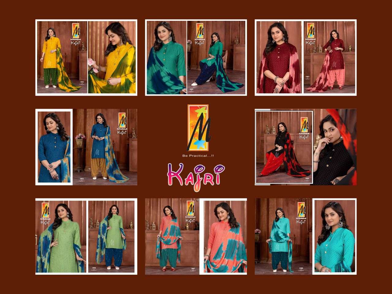 KAJRI BY MASTER 1001 TO 1008 SERIES BEAUTIFUL PATIYALA SUITS COLORFUL STYLISH FANCY CASUAL WEAR & ETHNIC WEAR RAYON PRINT DRESSES AT WHOLESALE PRICE