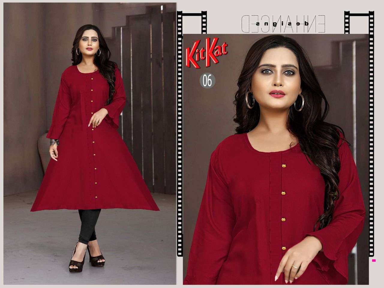 KITKAT BY AAGYA 01 TO 08 SERIES DESIGNER STYLISH FANCY COLORFUL BEAUTIFUL PARTY WEAR & ETHNIC WEAR COLLECTION RAYON KURTIS AT WHOLESALE PRICE