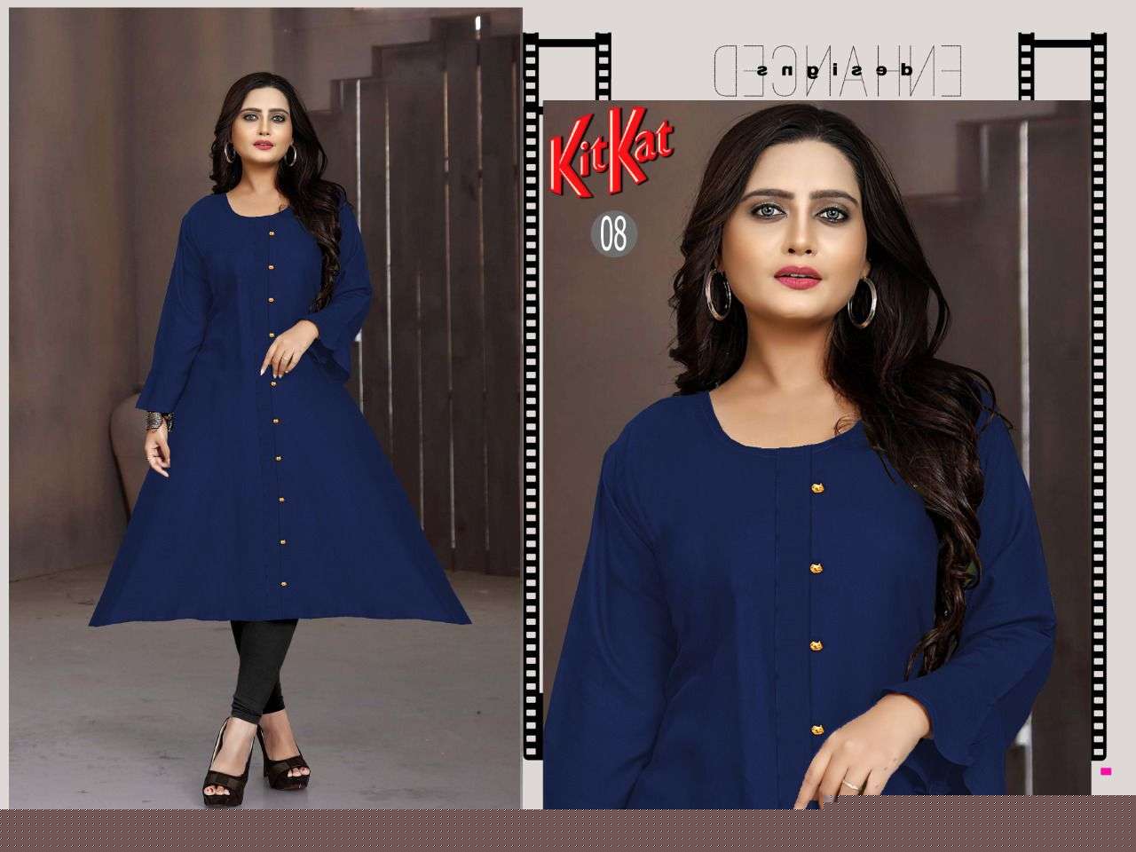 KITKAT BY AAGYA 01 TO 08 SERIES DESIGNER STYLISH FANCY COLORFUL BEAUTIFUL PARTY WEAR & ETHNIC WEAR COLLECTION RAYON KURTIS AT WHOLESALE PRICE