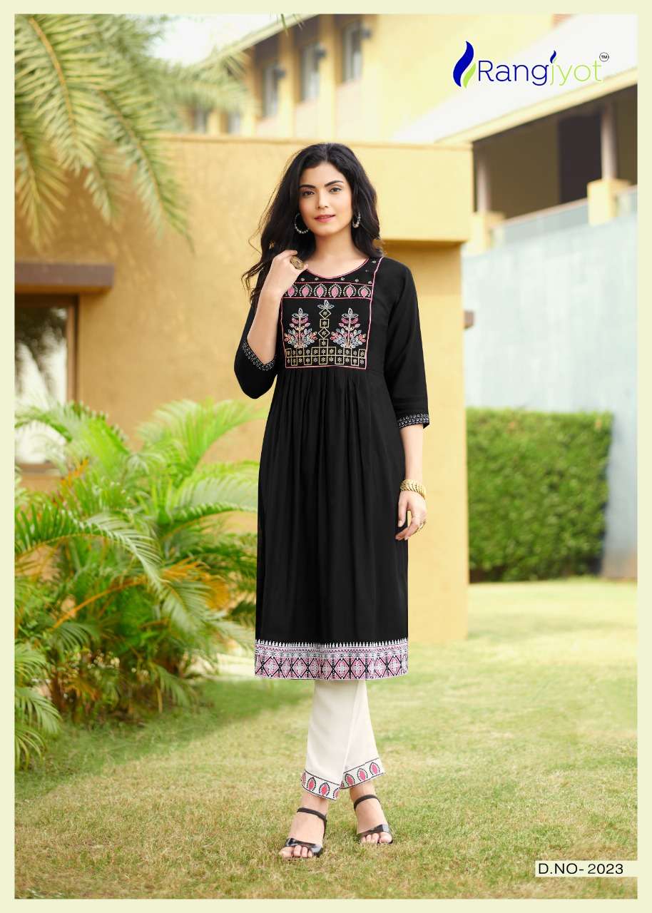 MARIYA VOL-3 BY RANGJYOT FASHION 2017 TO 2024 SERIES DESIGNER STYLISH FANCY COLORFUL BEAUTIFUL PARTY WEAR & ETHNIC WEAR COLLECTION HEAVY RAYON KURTIS WITH BOTTOM AT WHOLESALE PRICE