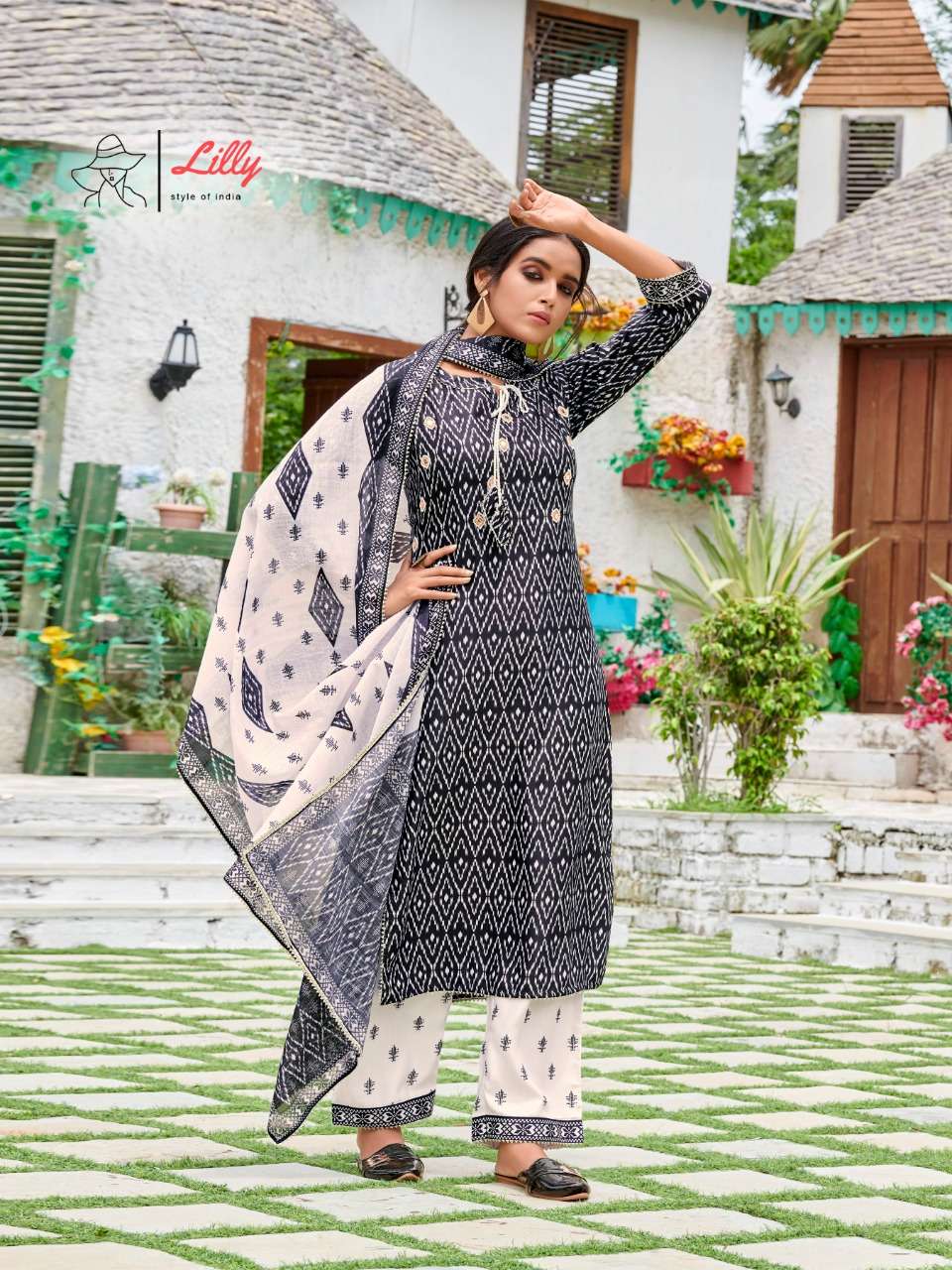 THE KASHMIR FILES BY LILLY 1001 TO 1005 SERIES BEAUTIFUL SUITS COLORFUL STYLISH FANCY CASUAL WEAR & ETHNIC WEAR LINEN SLUB COTTON PRINT DRESSES AT WHOLESALE PRICE