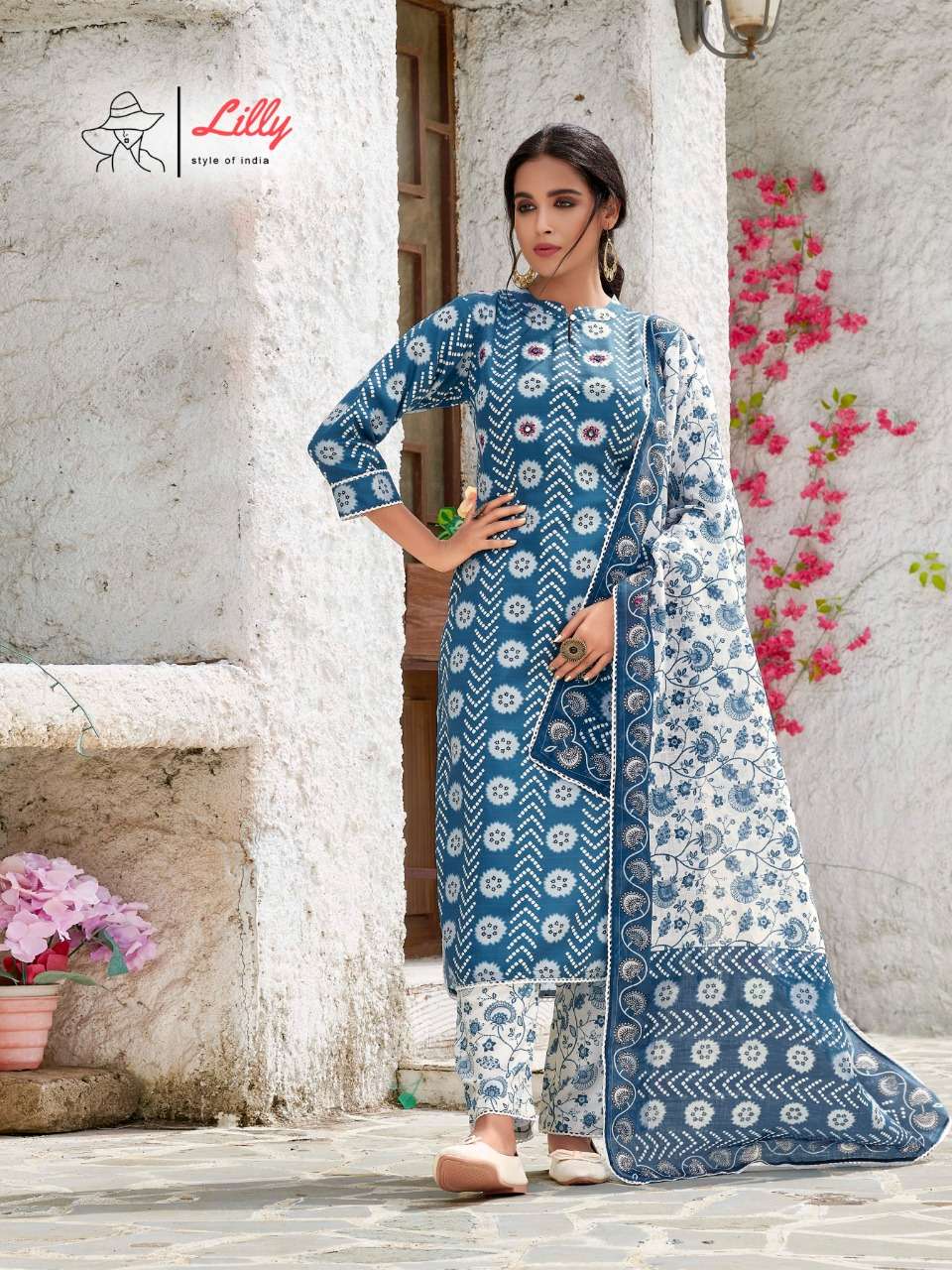 THE KASHMIR FILES BY LILLY 1001 TO 1005 SERIES BEAUTIFUL SUITS COLORFUL STYLISH FANCY CASUAL WEAR & ETHNIC WEAR LINEN SLUB COTTON PRINT DRESSES AT WHOLESALE PRICE