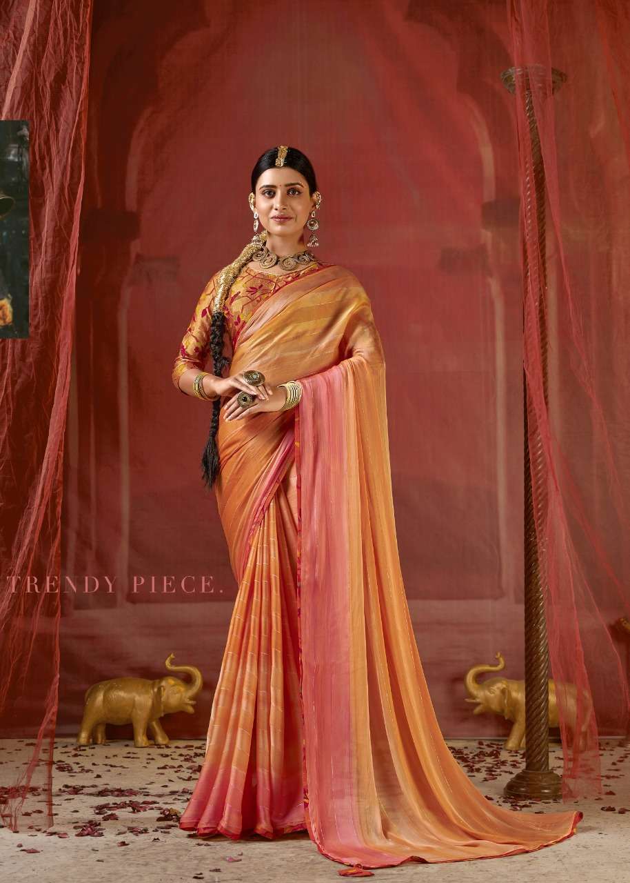 SURILI VOL-2 BY VALLABHI PRINTS 14831 TO 14838 SERIES INDIAN TRADITIONAL WEAR COLLECTION BEAUTIFUL STYLISH FANCY COLORFUL PARTY WEAR & OCCASIONAL WEAR CHIFFON PRINT SAREES AT WHOLESALE PRICE