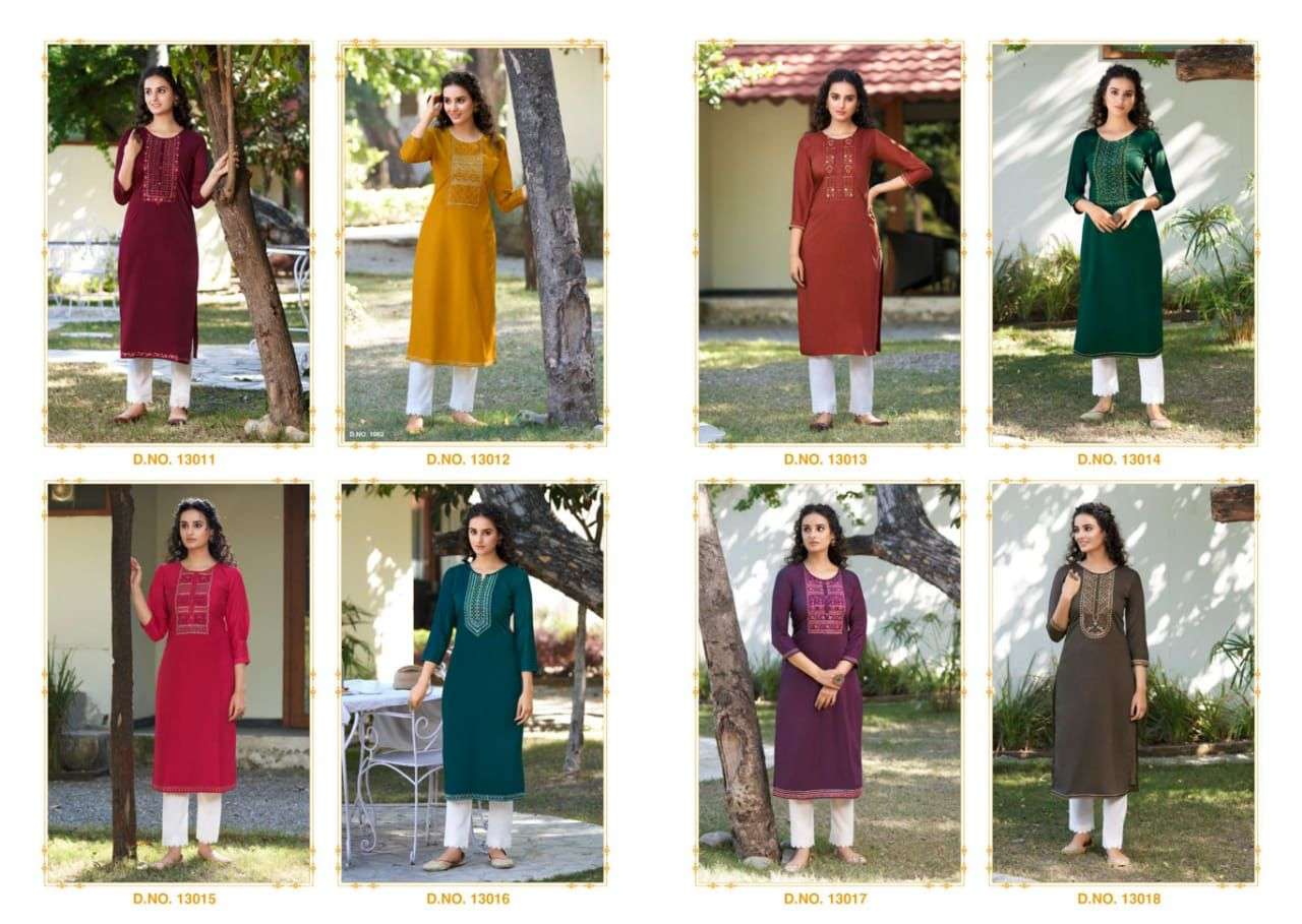 KITES VOL-4 BY KIVI 13011 TO 13018 SERIES DESIGNER STYLISH FANCY COLORFUL BEAUTIFUL PARTY WEAR & ETHNIC WEAR COLLECTION SILK EMBROIDERY KURTIS AT WHOLESALE PRICE
