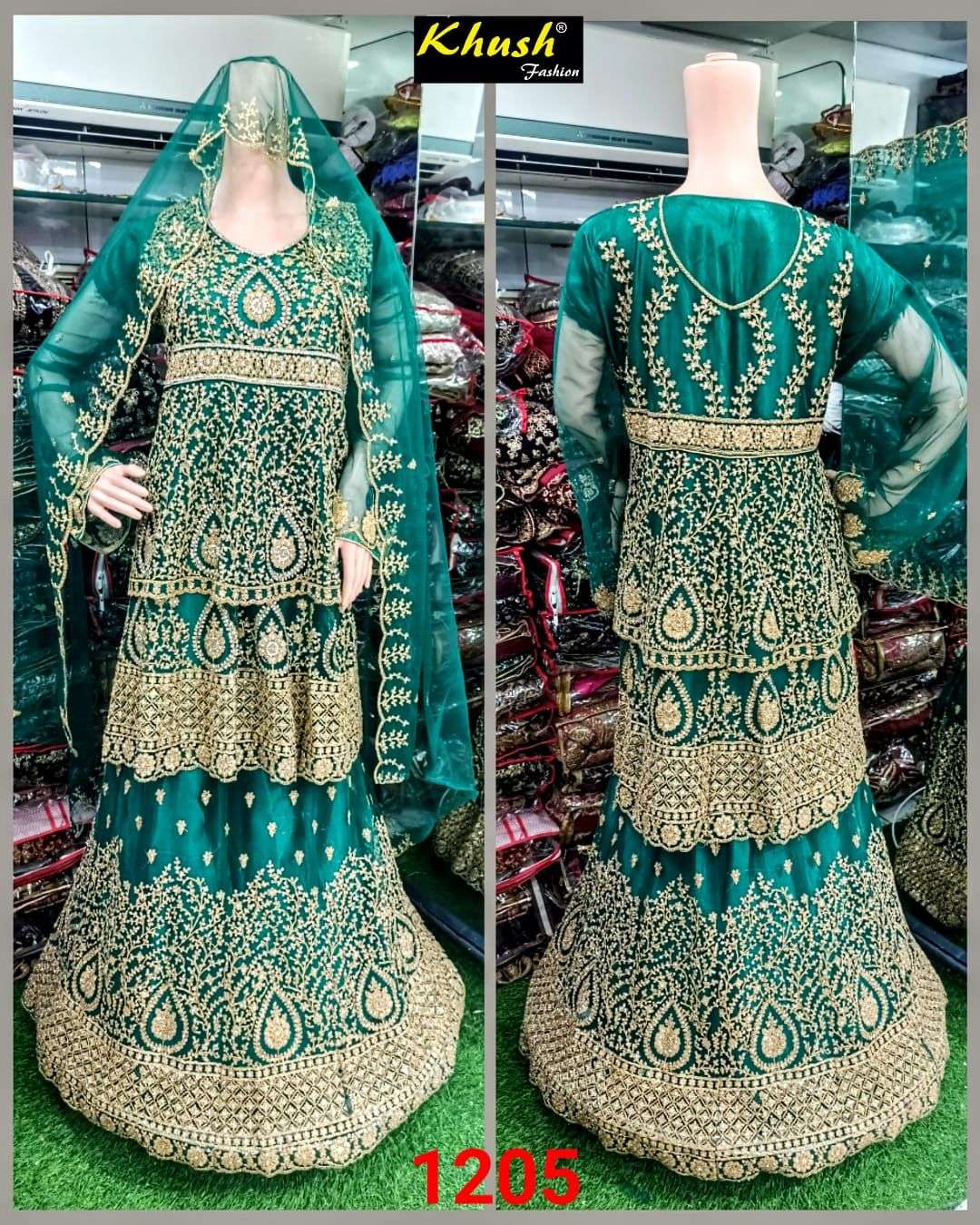 KHUSH 1205 COLOURS BY KHUSH FASHION 1205-A TO 1205-D SERIES BEAUTIFUL SUITS STYLISH COLORFUL FANCY CASUAL WEAR & ETHNIC WEAR FANCY EMBROIDERED DRESSES AT WHOLESALE PRICE