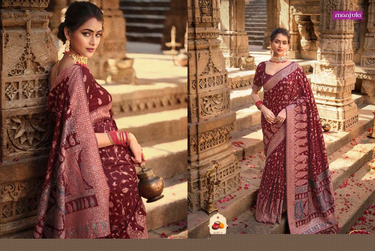 AARADHYA VOL-2 BY MANJULA INDIAN TRADITIONAL WEAR COLLECTION BEAUTIFUL STYLISH FANCY COLORFUL PARTY WEAR & OCCASIONAL WEAR SILK SAREES AT WHOLESALE PRICE