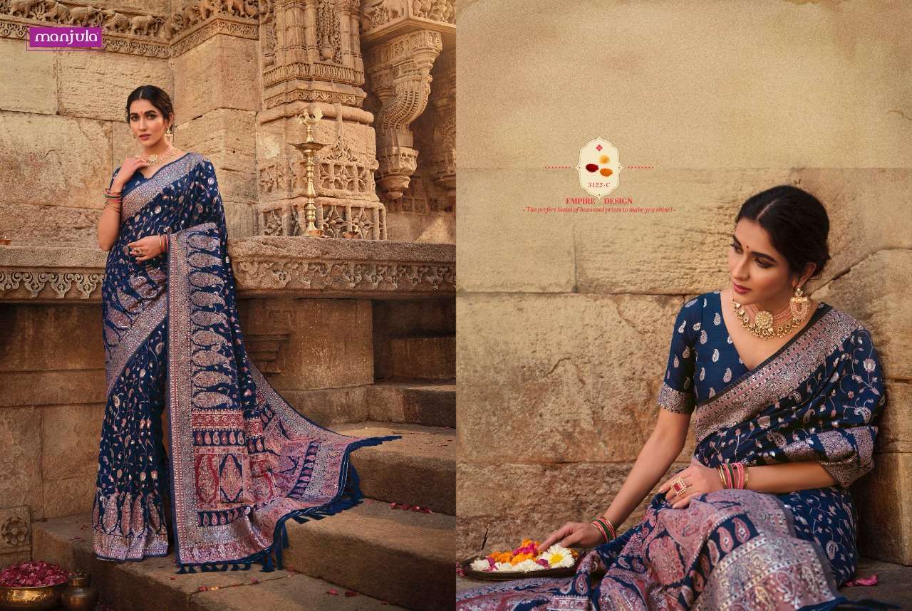 AARADHYA VOL-2 BY MANJULA INDIAN TRADITIONAL WEAR COLLECTION BEAUTIFUL STYLISH FANCY COLORFUL PARTY WEAR & OCCASIONAL WEAR SILK SAREES AT WHOLESALE PRICE